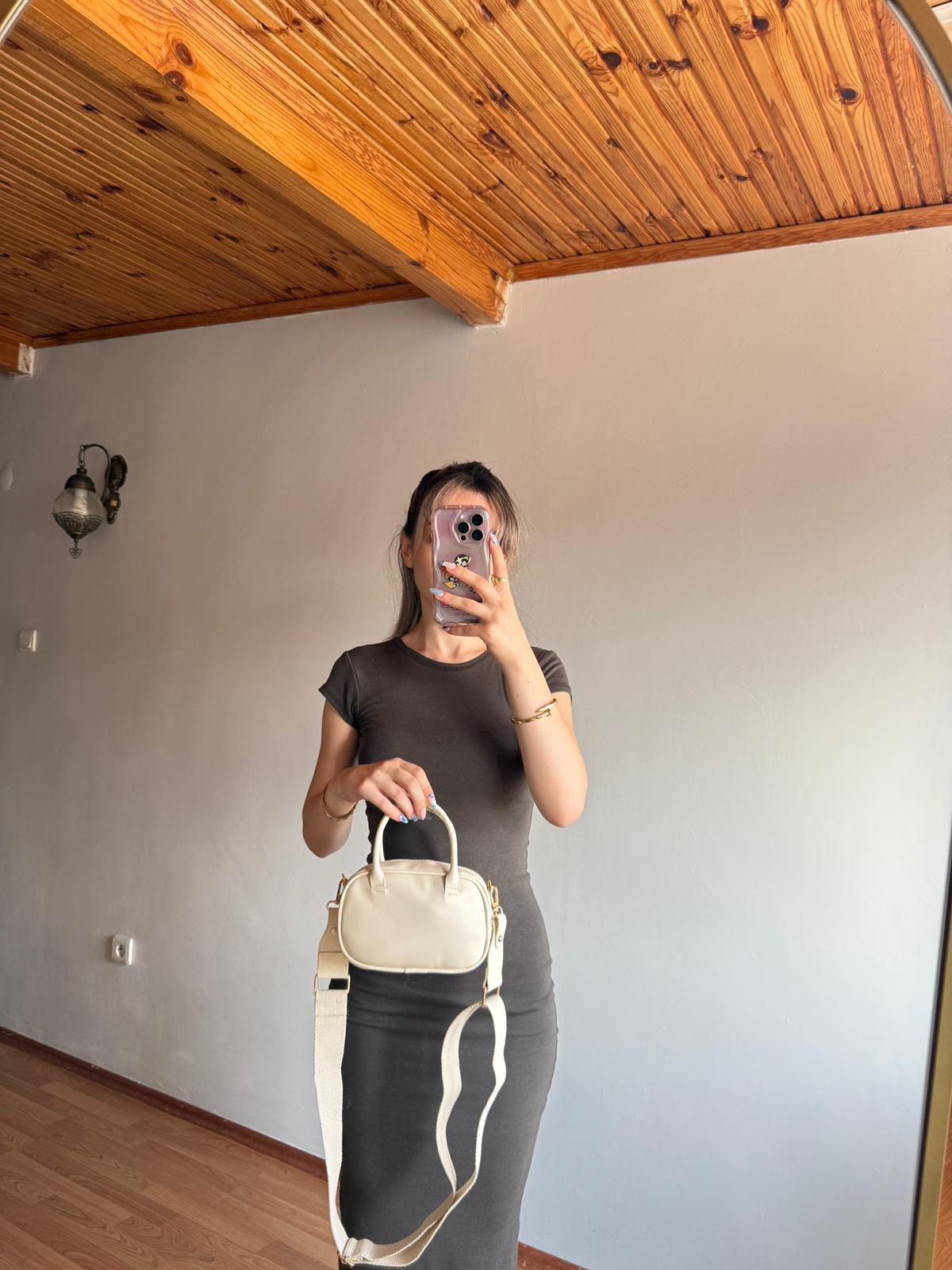 Velora Model Krem Kadın El ve Omuz Çantası