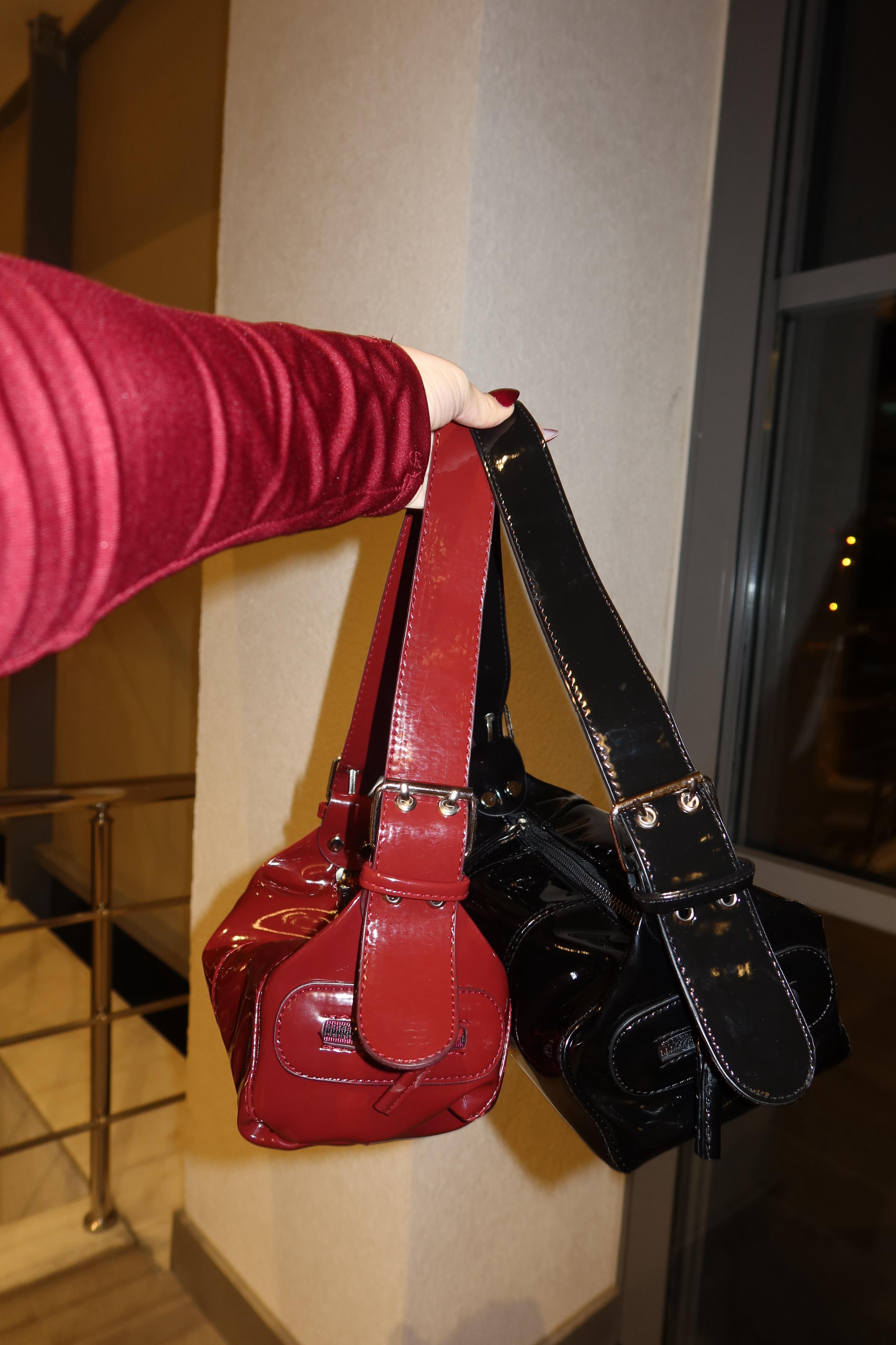 Rose Model Bordo Rugan Omuz Çantası