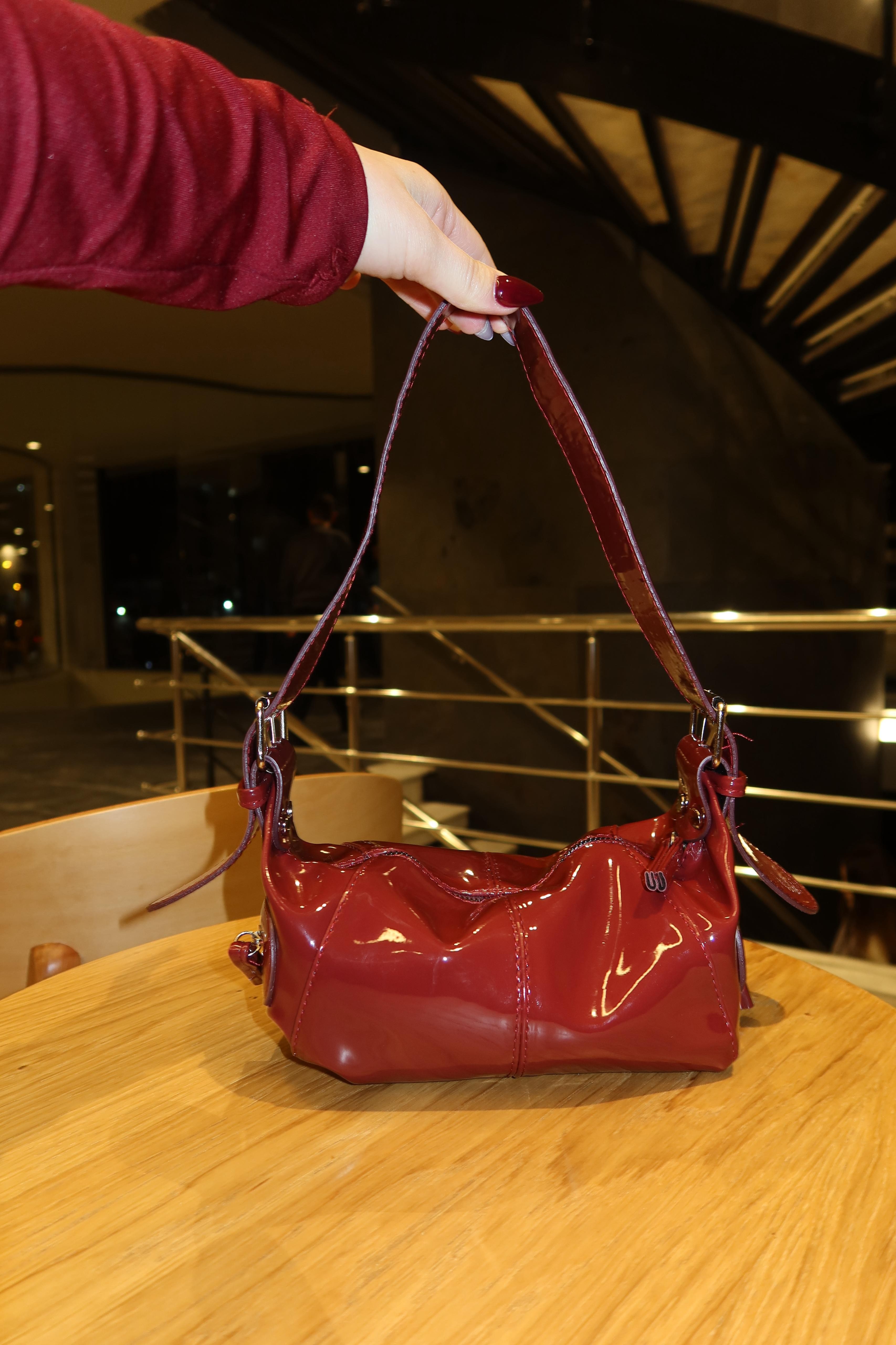 Rose Model Bordo Rugan Omuz Çantası