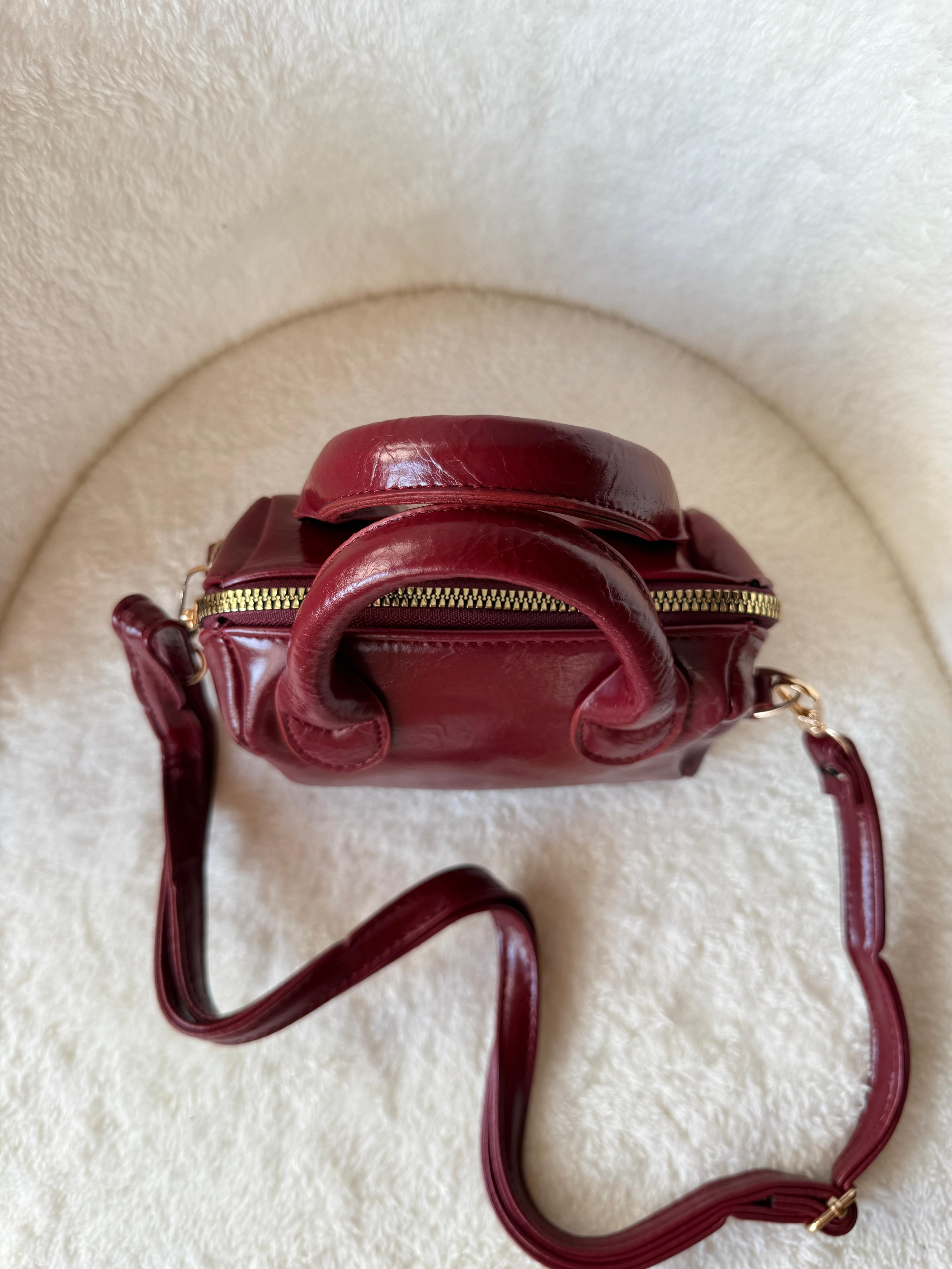 VK Model Bordo El ve Omuz Çantası