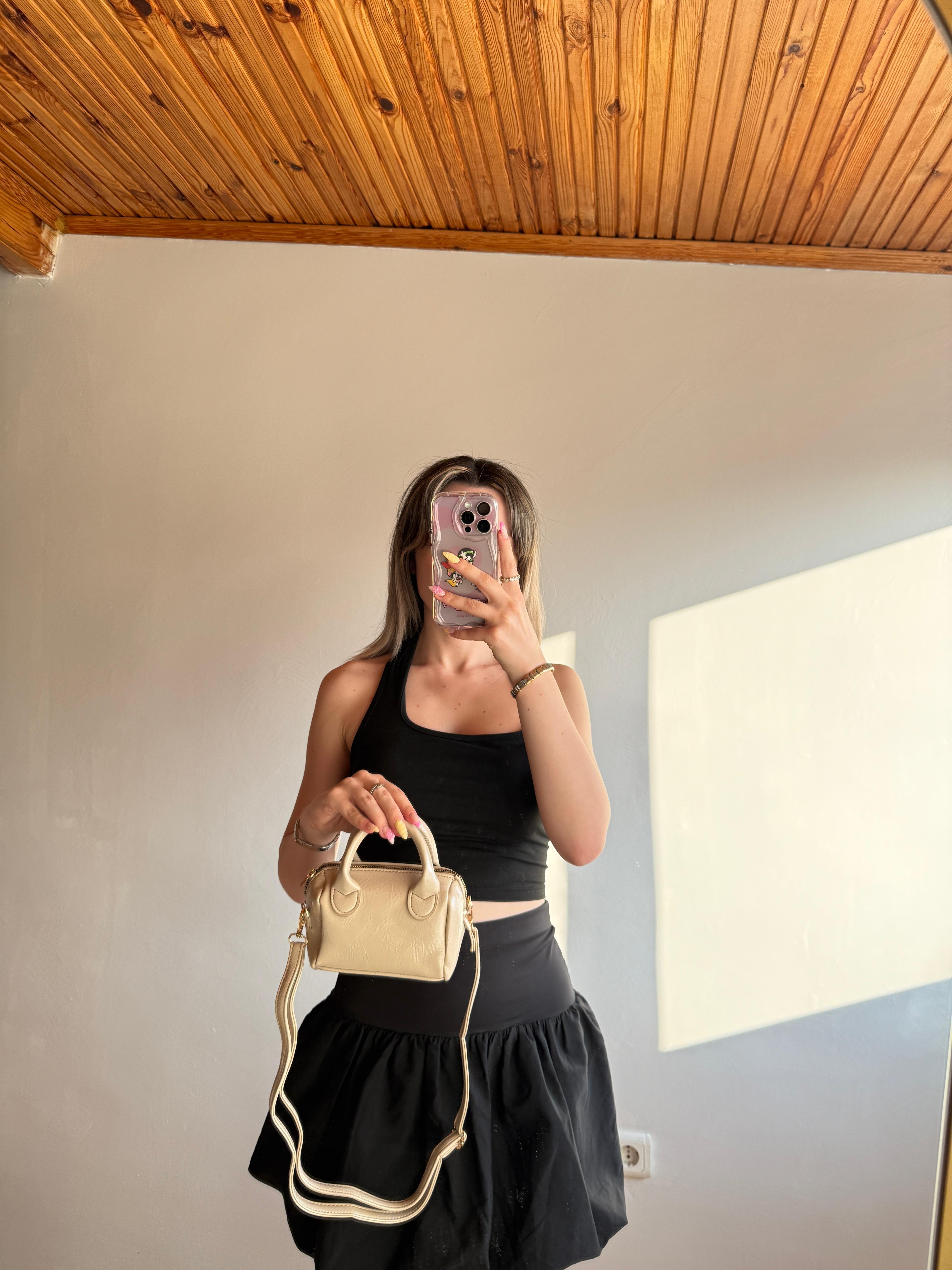 VK Model Bej El ve Omuz Çantası