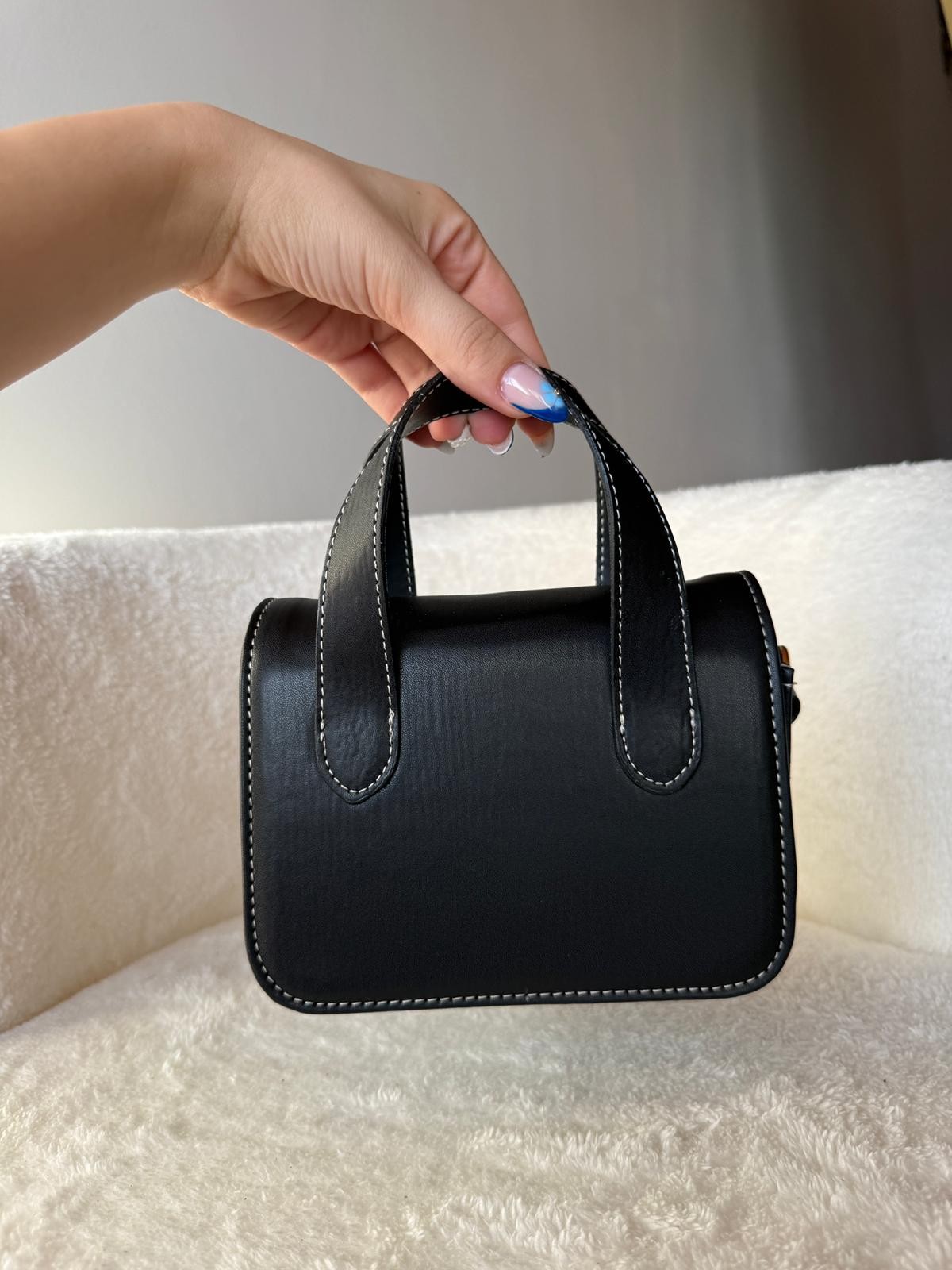 Nina Model Siyah Kadın El ve Omuz Çantası