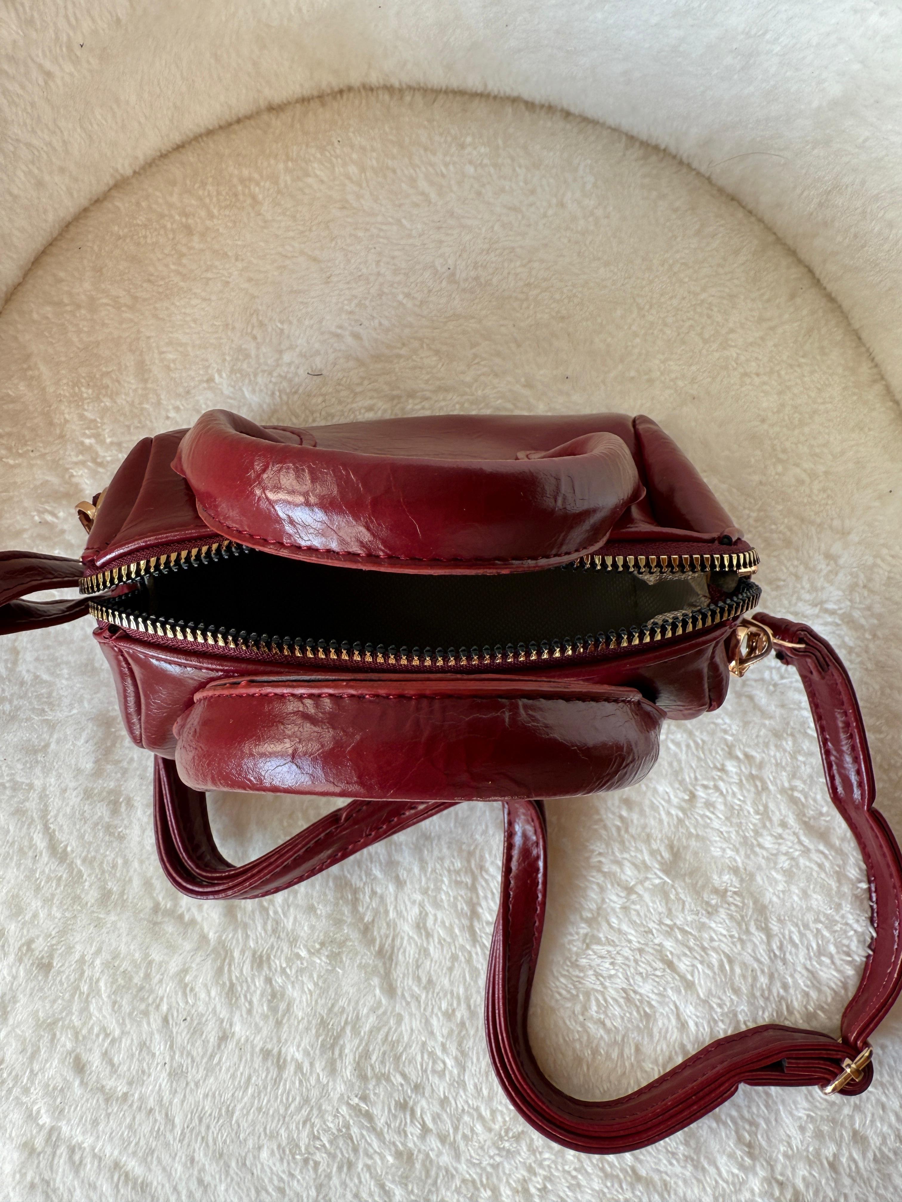 VK Model Bordo El ve Omuz Çantası