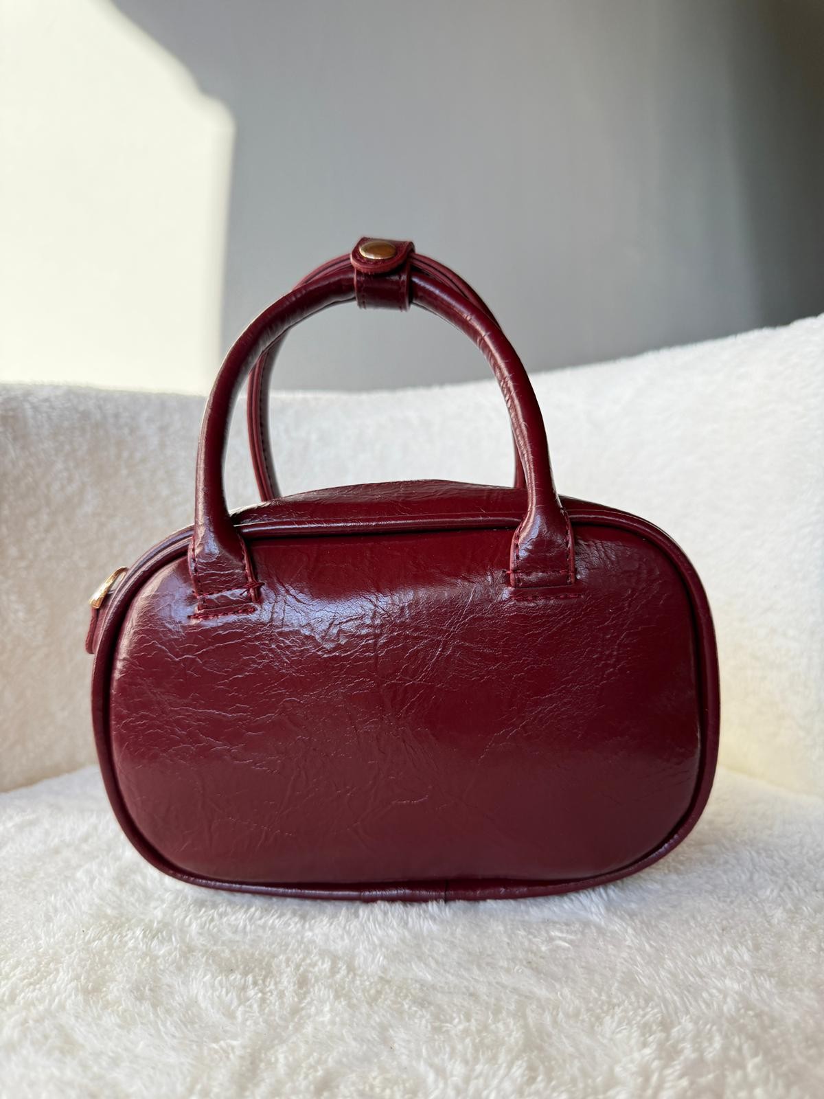 Velora Model Bordo Kadın El ve Omuz Çantası
