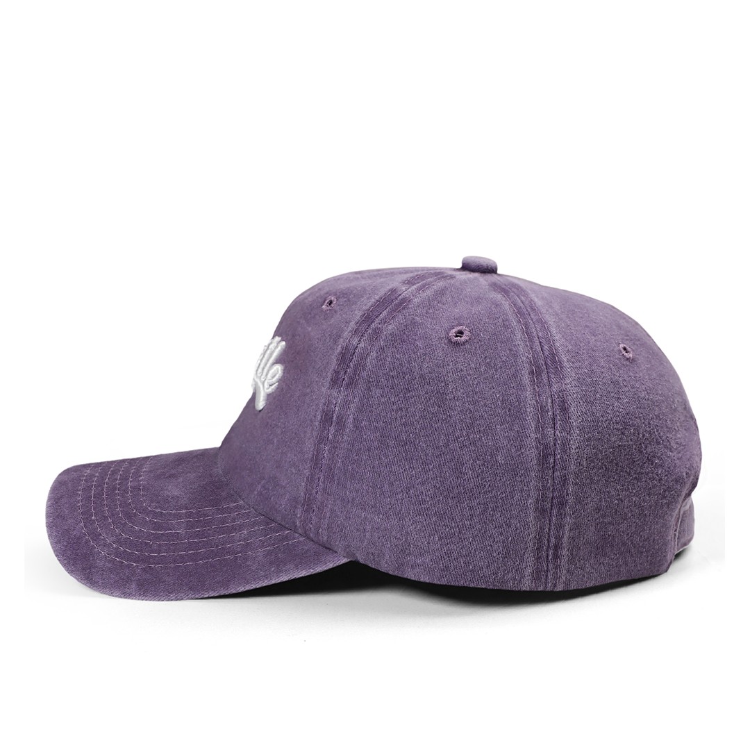 BlackBörk Vintage (Eskitme) Baseball Unisex Hustle Mor Şapka (Cap)