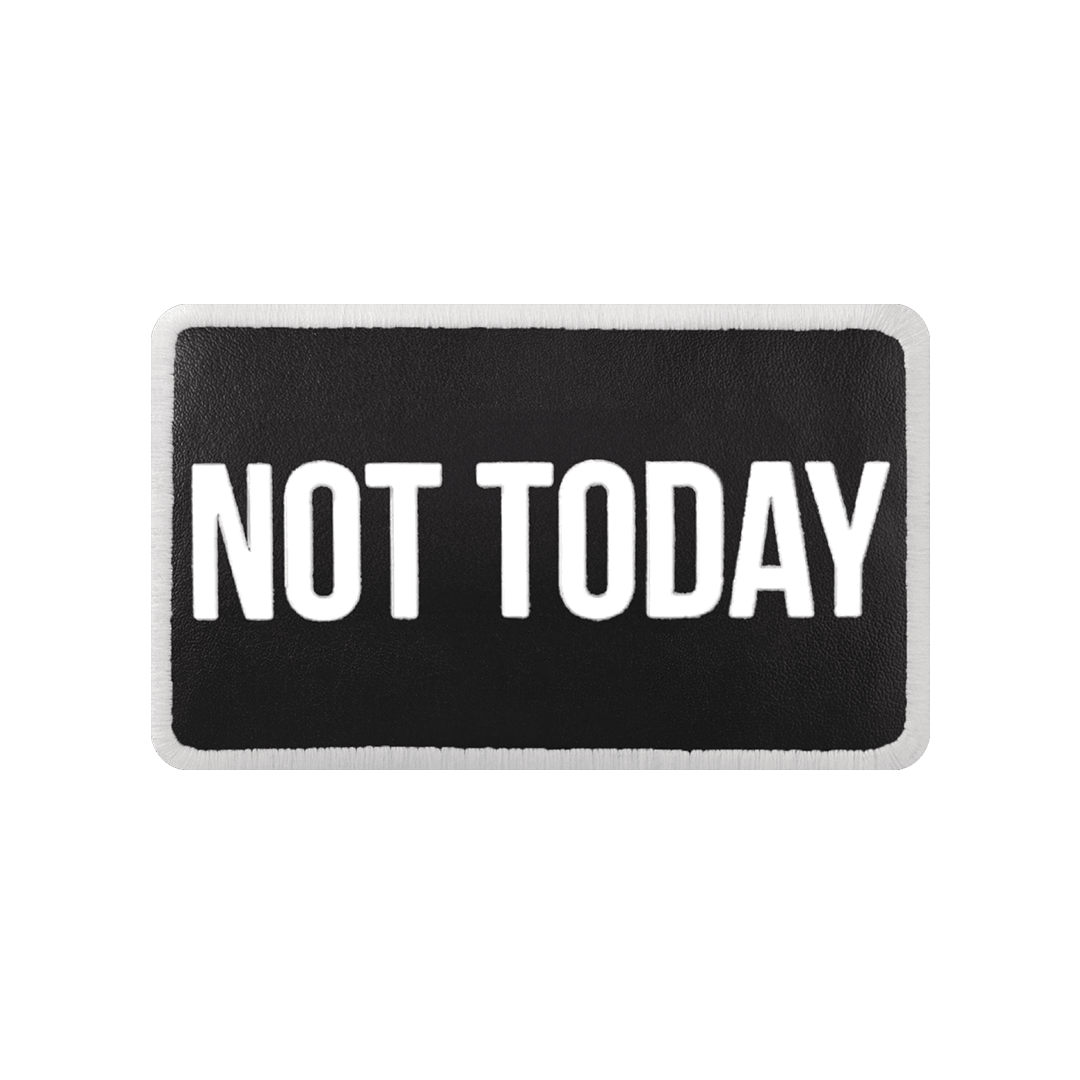 V2  Not Today - 2 Kod Logolu Unisex Siyah Bench (Patch)