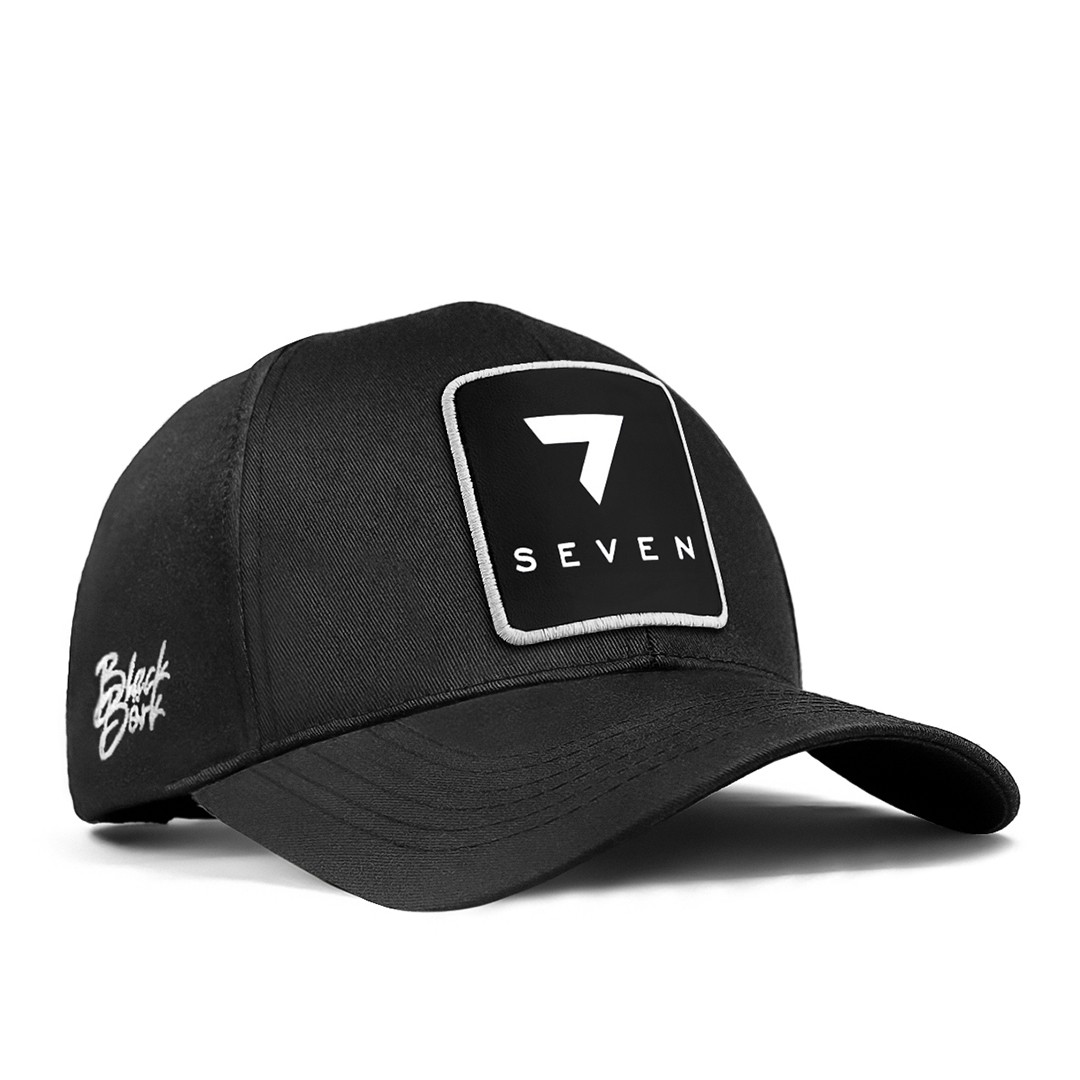 BlackBörk Six Baseball Unisex Siyah Şapka (Cap) - 7 Numara - 5SB Kod Logolu