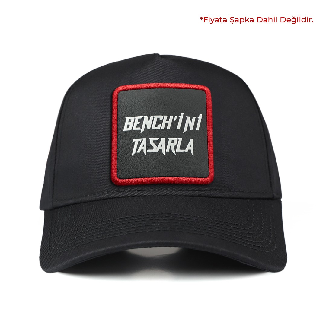 V1 Siyah-Kırmızı Benchini Tasarla Unisex Bench (Patch)