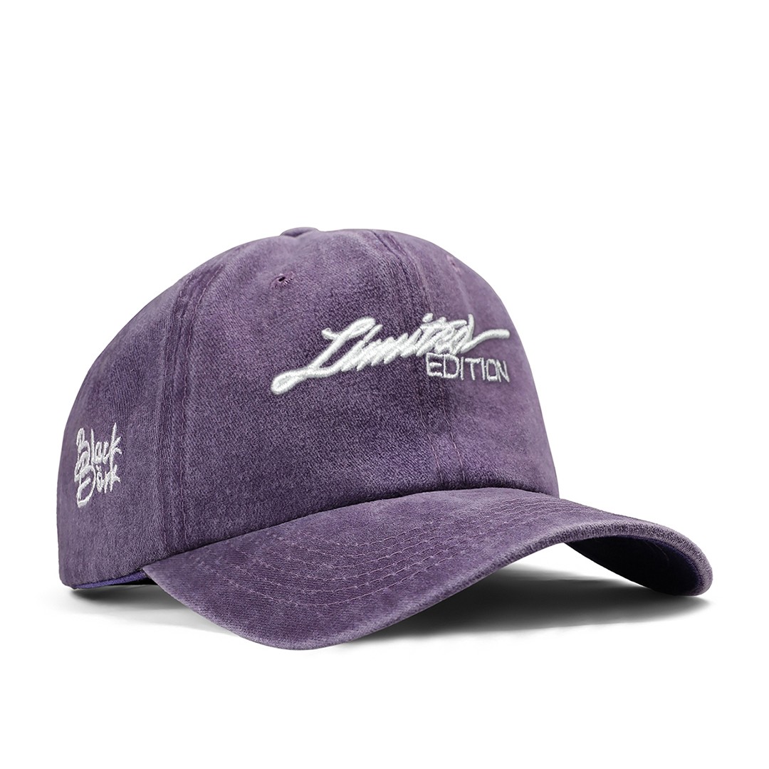 BlackBörk Vintage (Eskitme) Baseball Unisex Hustle Mor Şapka (Cap) - Limited Edition