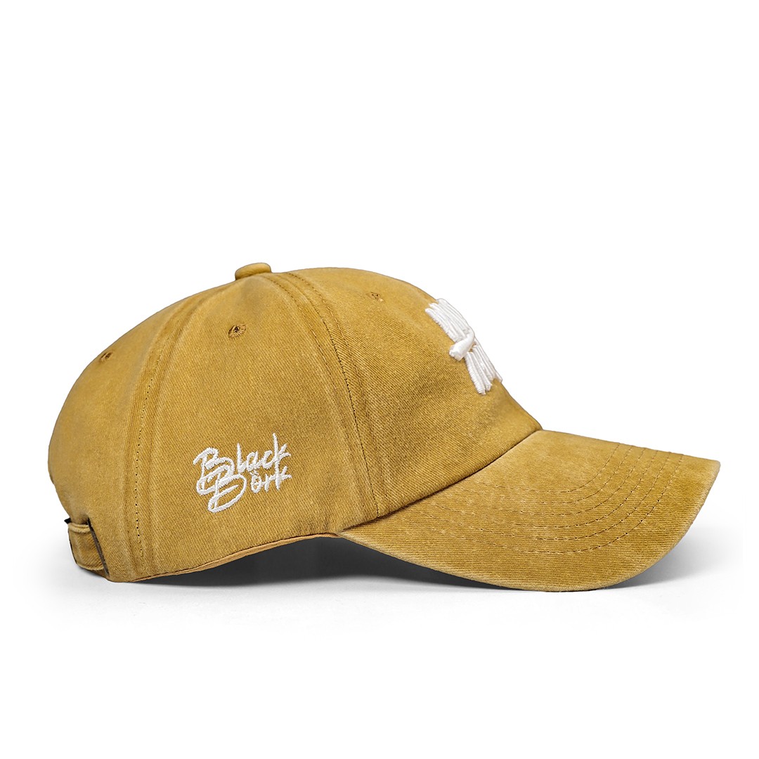 BlackBörk Vintage (Eskitme) Baseball Unisex Limited Edition Sarı Şapka (Cap)