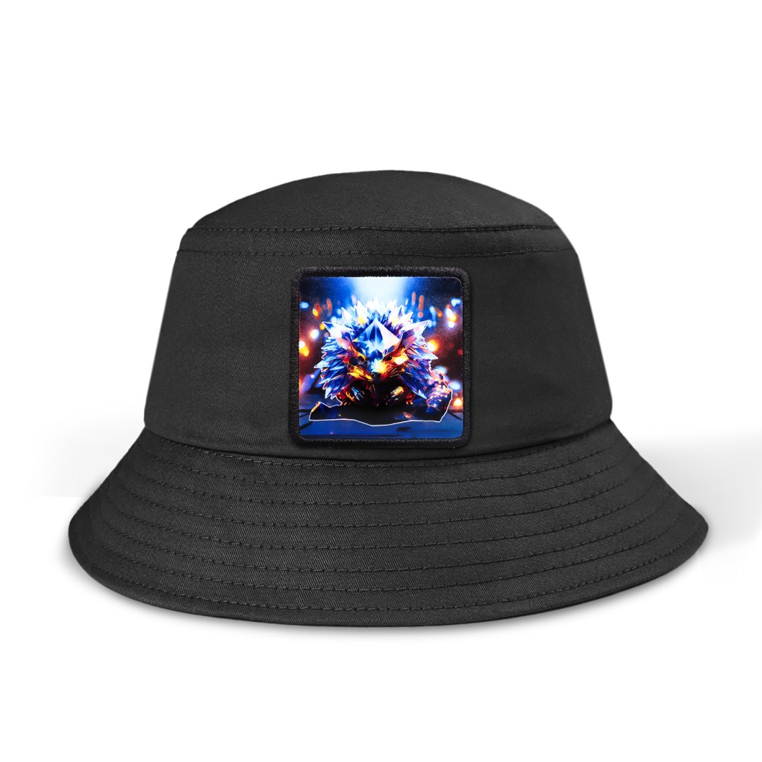 Joker Bucket Siyah Şapka (Cap) - Kirpi - 1 Kod Logolu