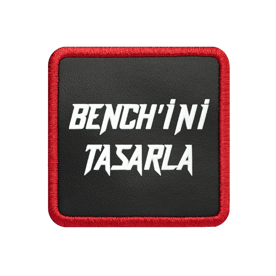 V1 Siyah-Kırmızı Benchini Tasarla Unisex Bench (Patch)