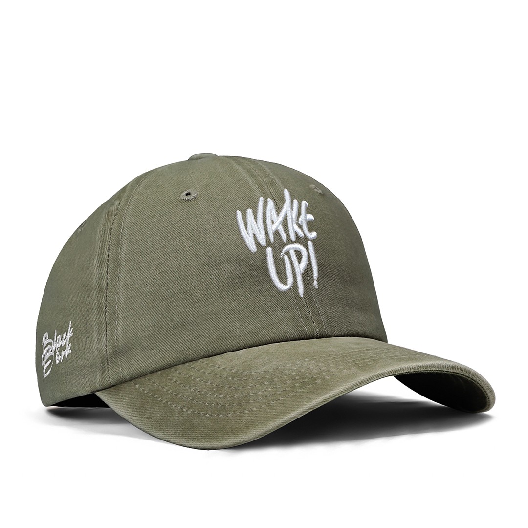 Vintage Haki Şapka (Cap) - Wake Up