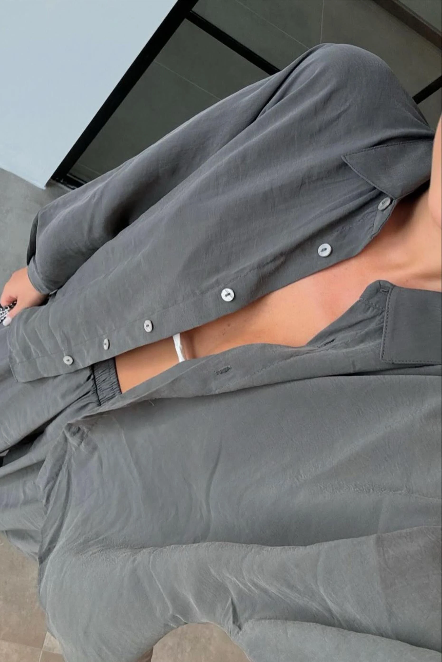 GÖMLEK PANTOLON TAKIM ANTRASİT