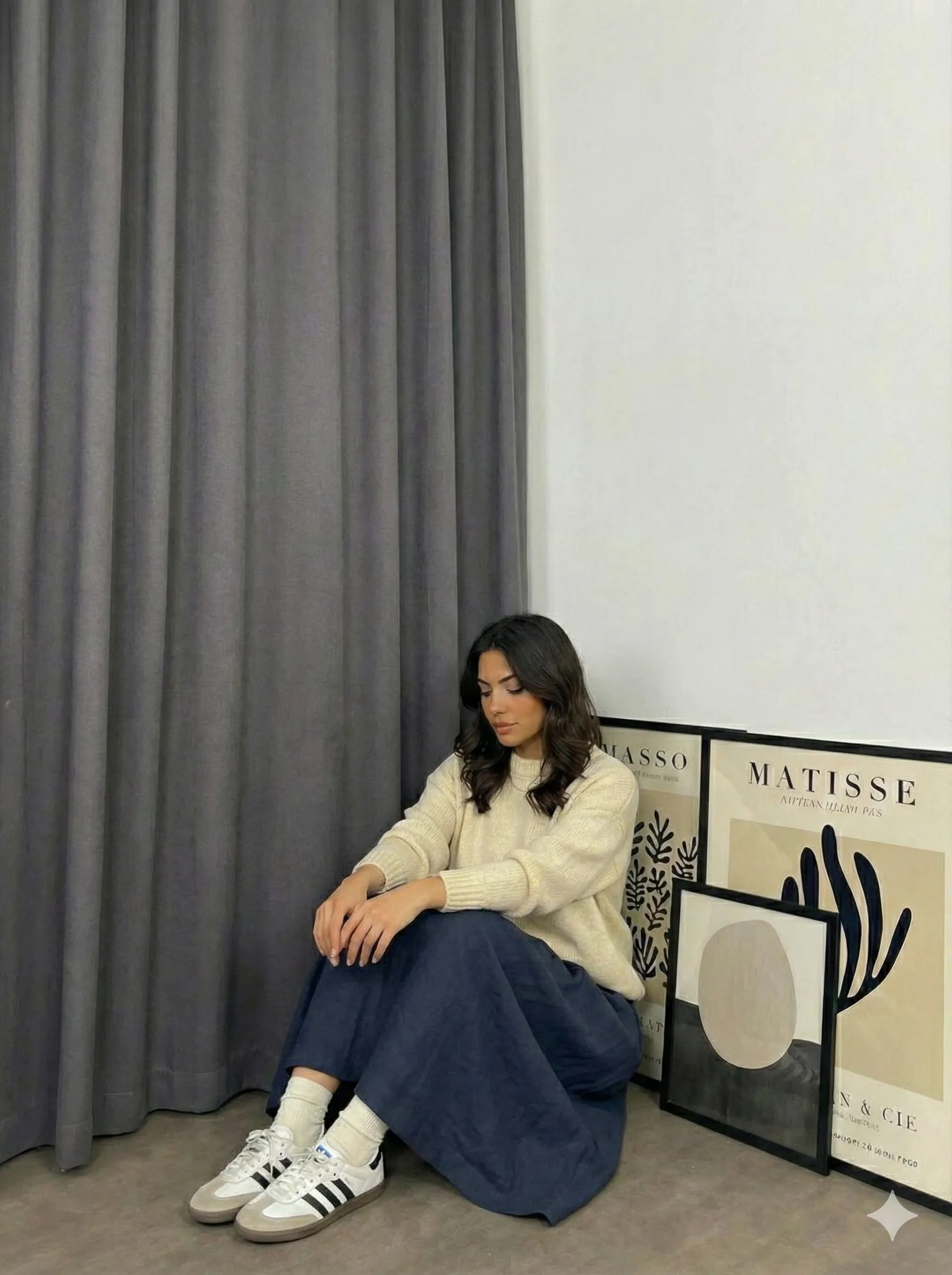 Keten Karışımlı Midi Etek