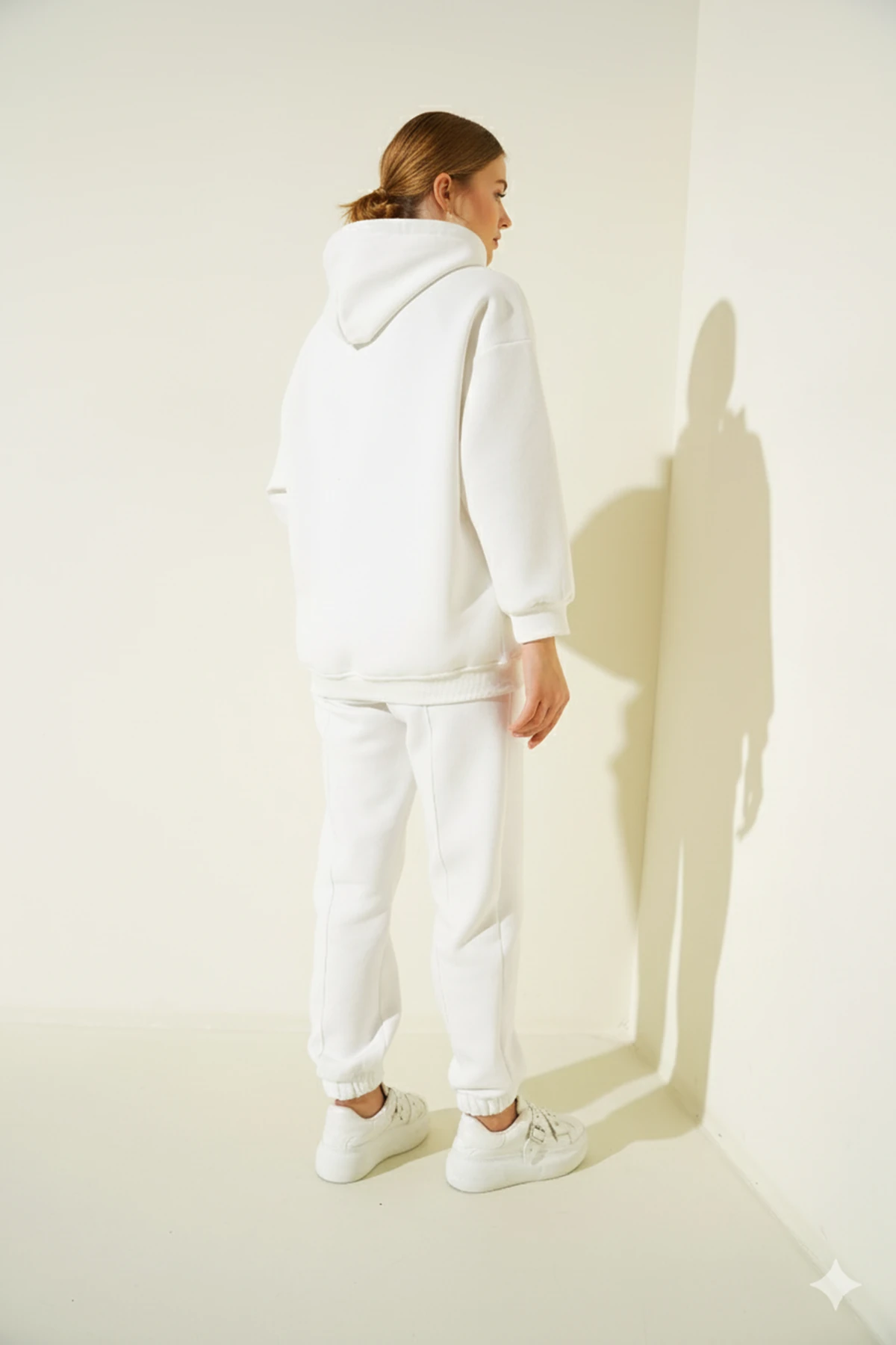 Beyaz Oversize Eşofman Takımı