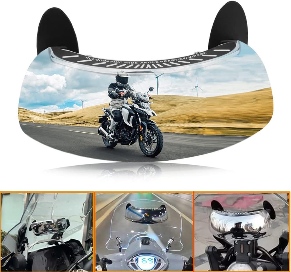 Motosiklet Ön Cam Dikiz Aynası 180 Derece Geniş Açılı