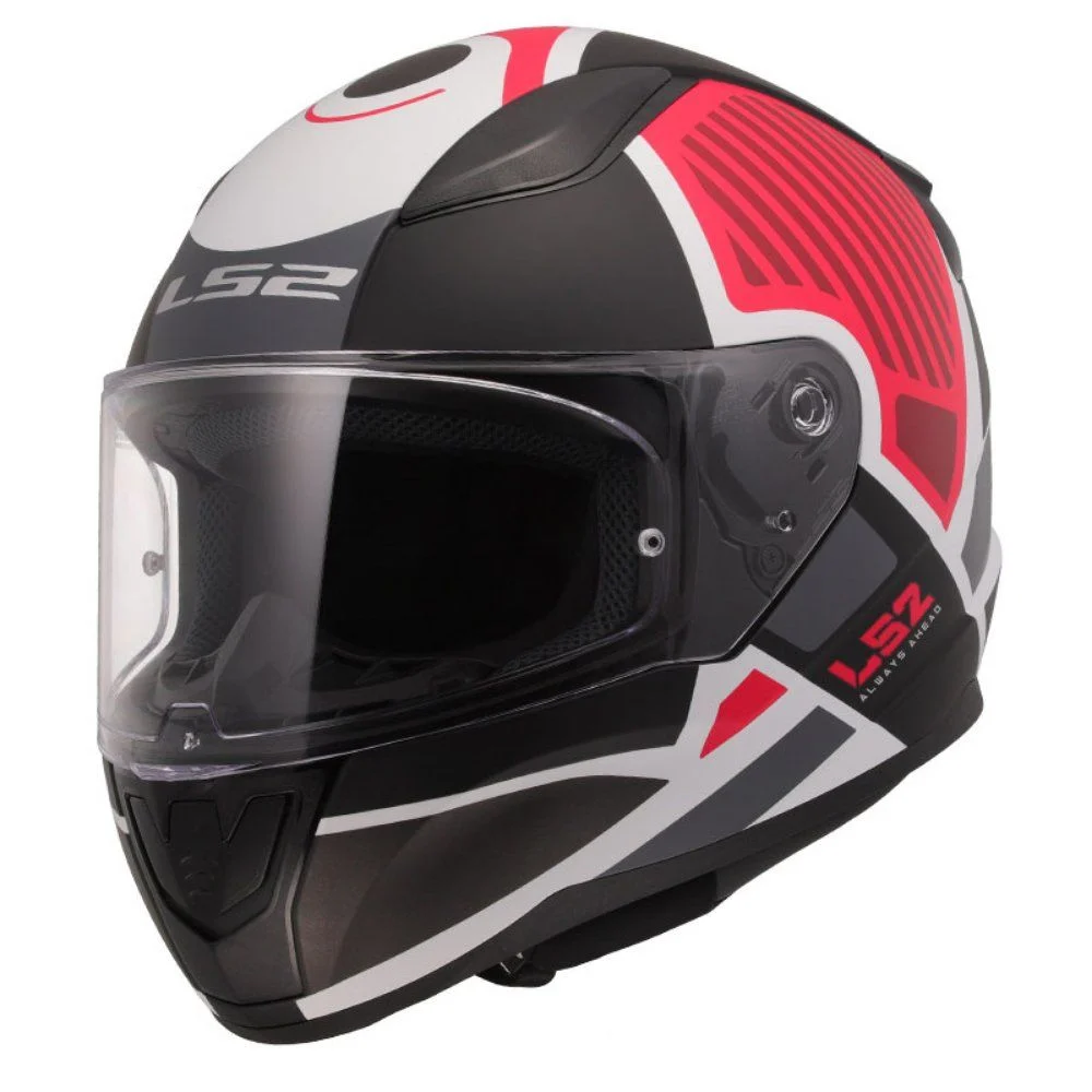 Ls2 Rapıd 2 Grıd Mat Beyaz-Kırmızı Full Face Kask- 2XL Beden