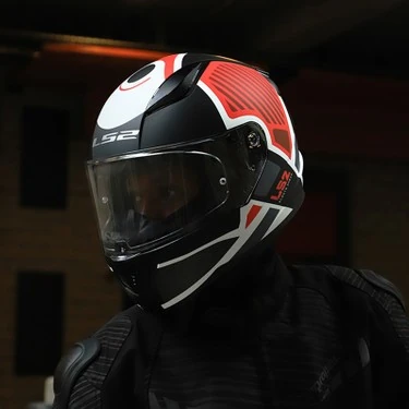 Ls2 Rapıd 2 Grıd Mat Beyaz-Kırmızı Full Face Kask- 2XL Beden