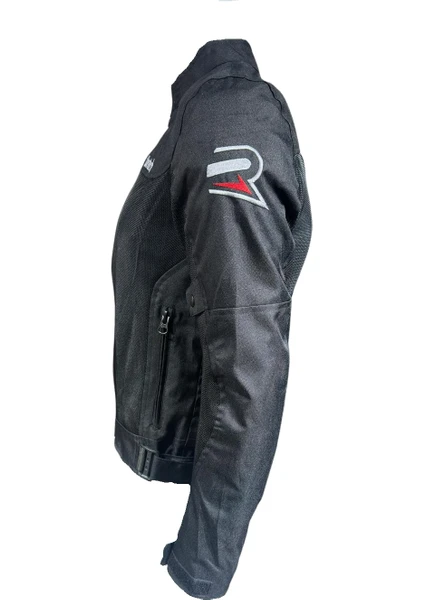 Revertech Aura Siyah / Terletmeyen Fileli Kumaş - Bel, Dirsek ve Sırt Korumalı Motosiklet Montu - L Beden