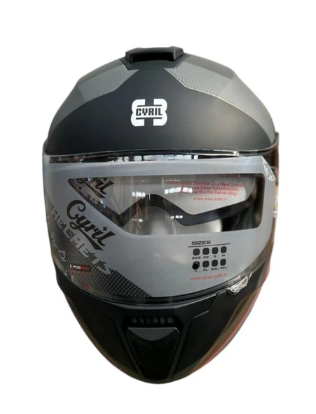 CYRIL ÇENE AÇILIR ÜÇ RENK KASK M BEDEN