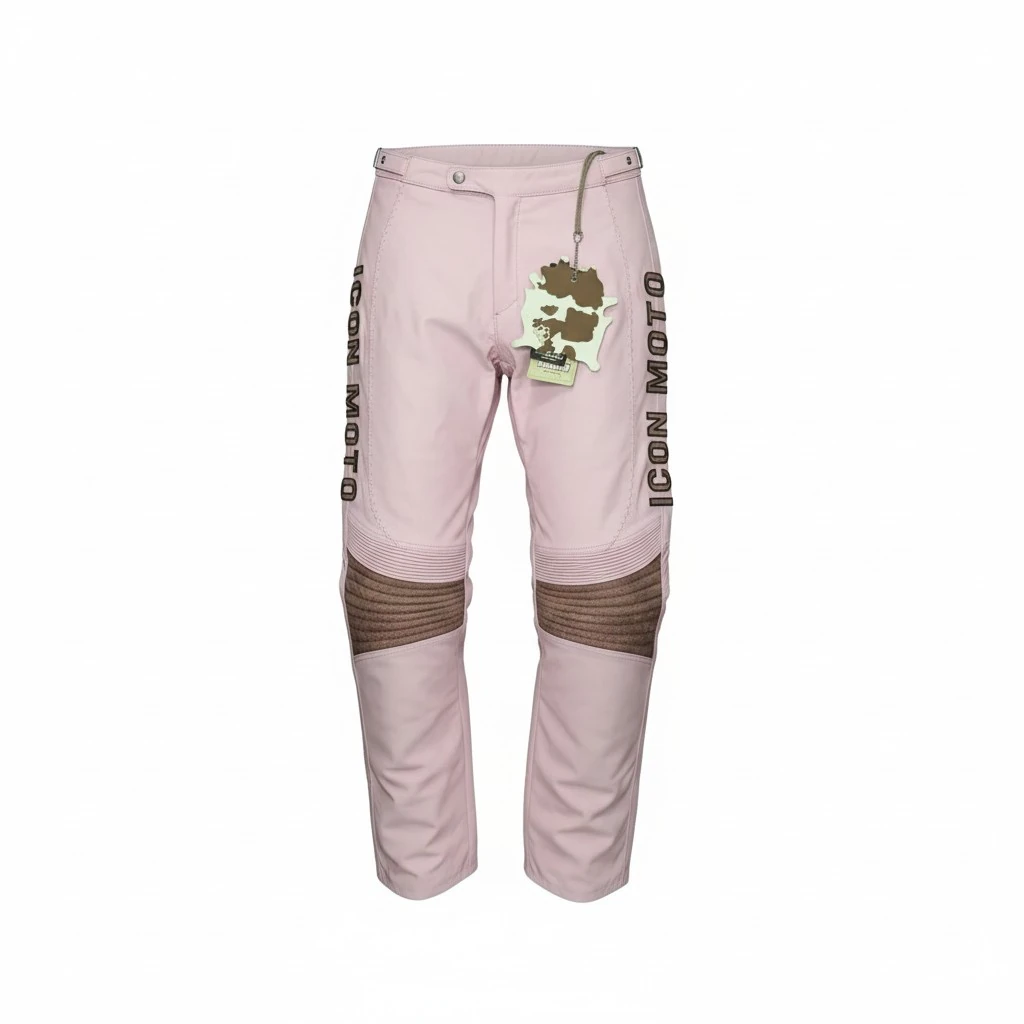 İCON DERİ PEMBE PANTOLON S BEDEN