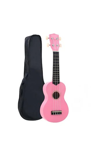 Soprano Ukulele Pembe Kılıf Hediye