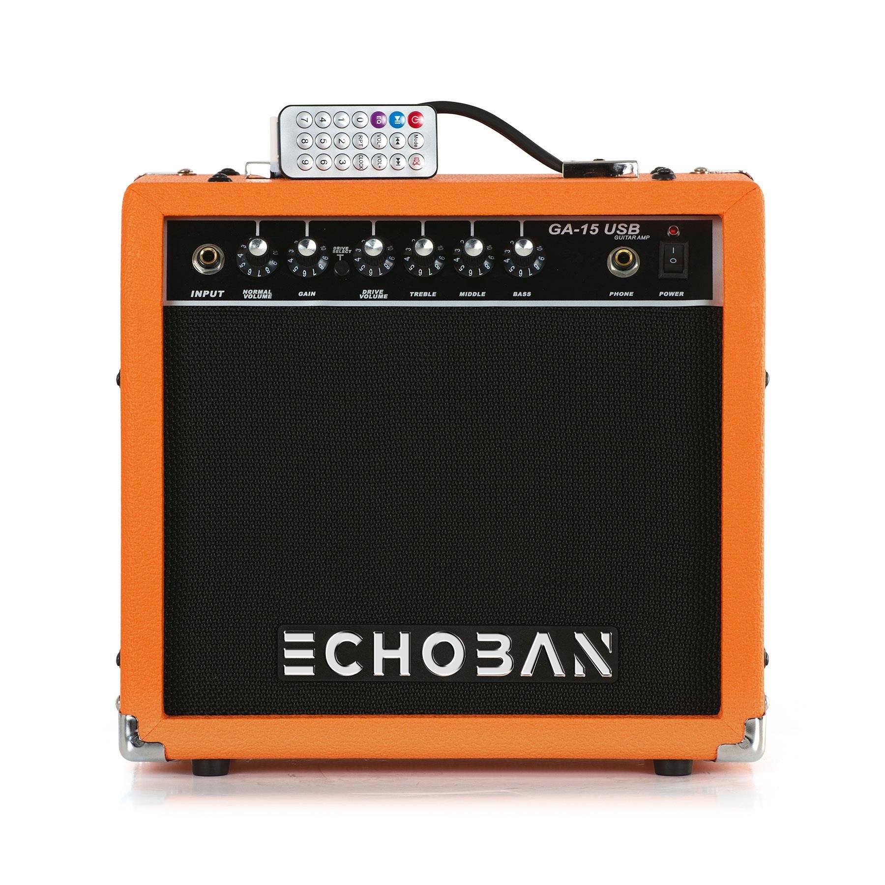 Echoban GA15USB 15 Watt Turuncu Gitar Amfisi USB