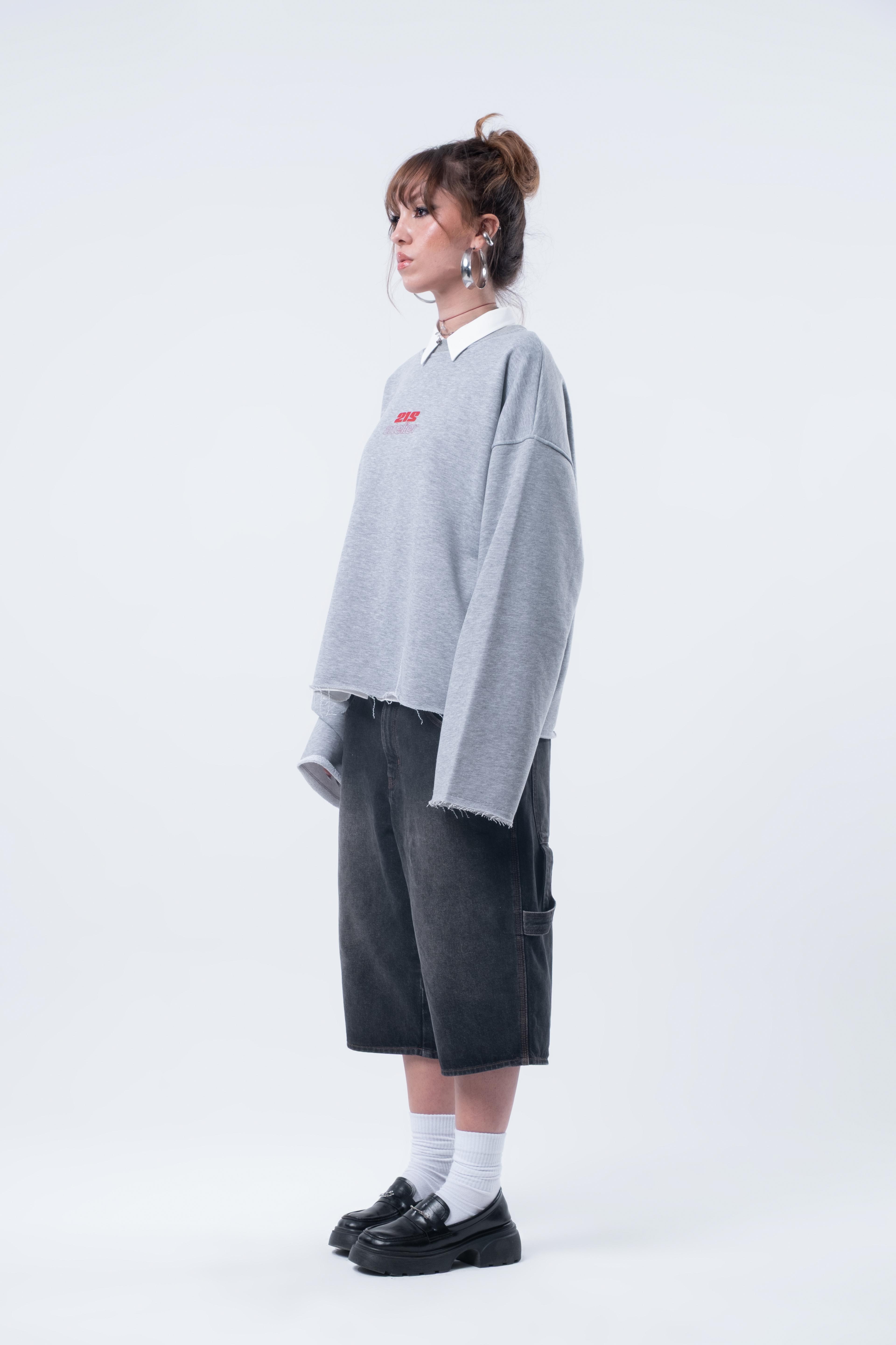 Uzun Kollu Boxy Fit Grimelanj Sweatshirt