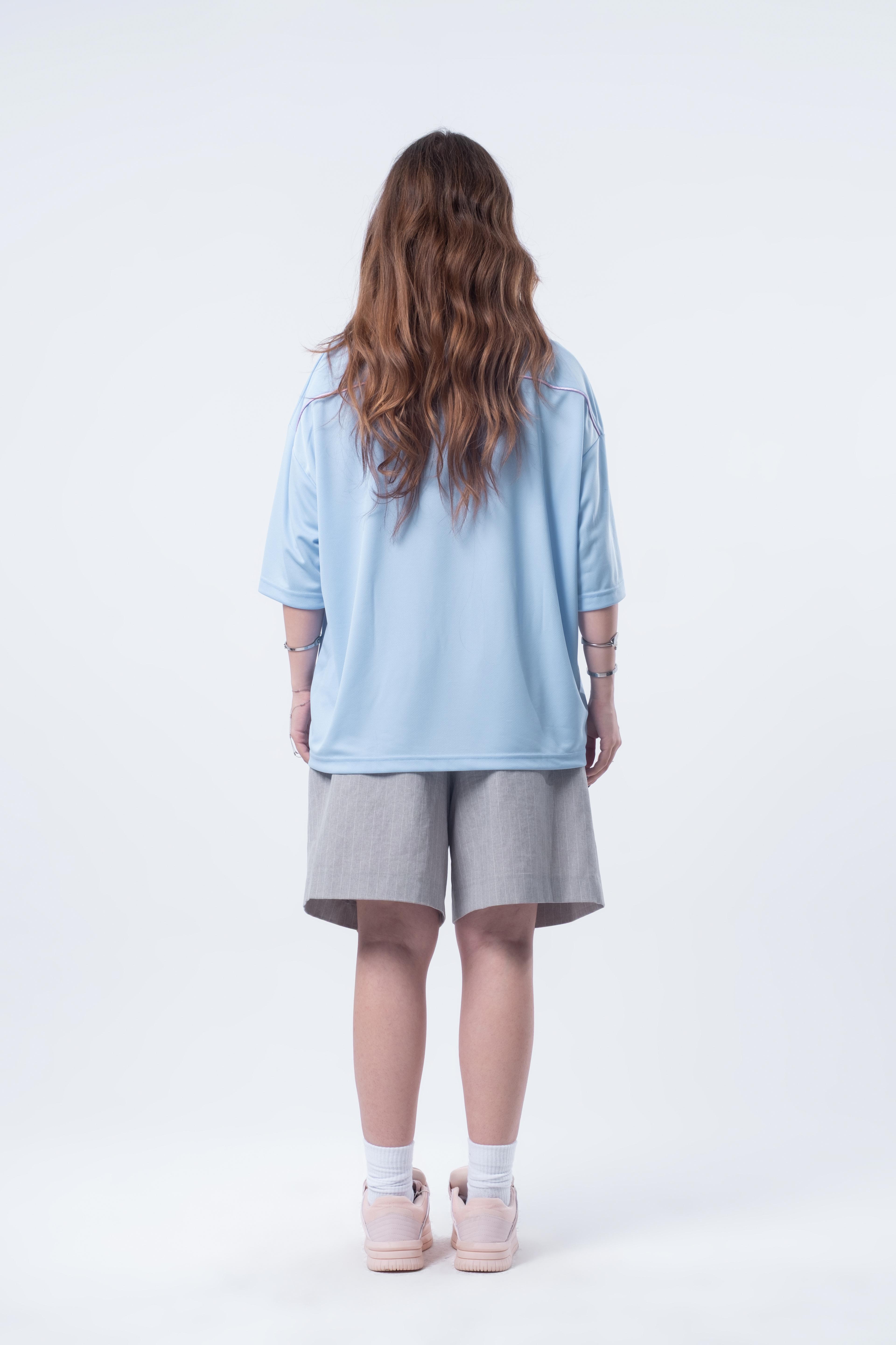 Oversize Jersey Bebek Mavi T-shirt