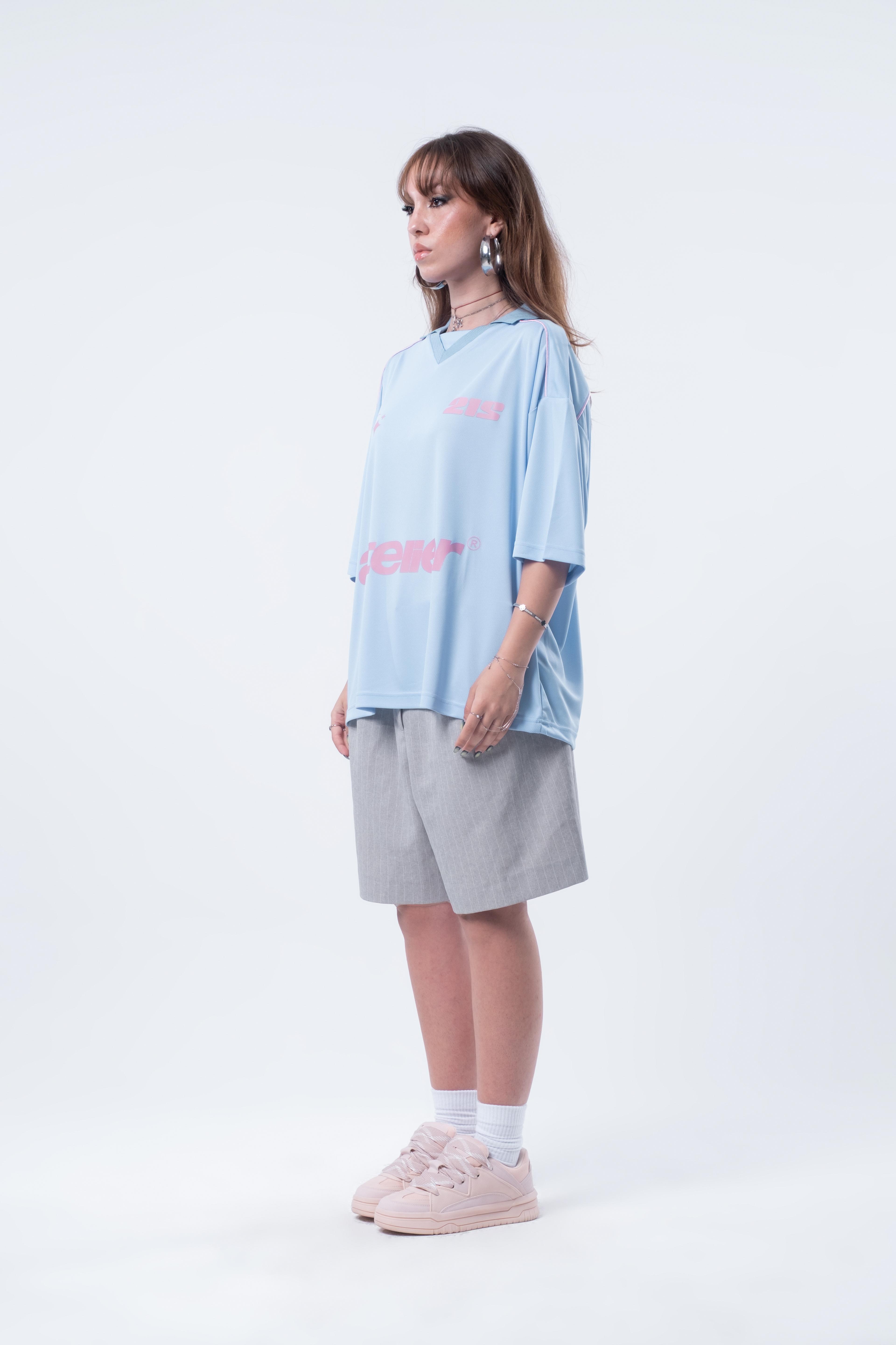 Oversize Jersey Bebek Mavi T-shirt