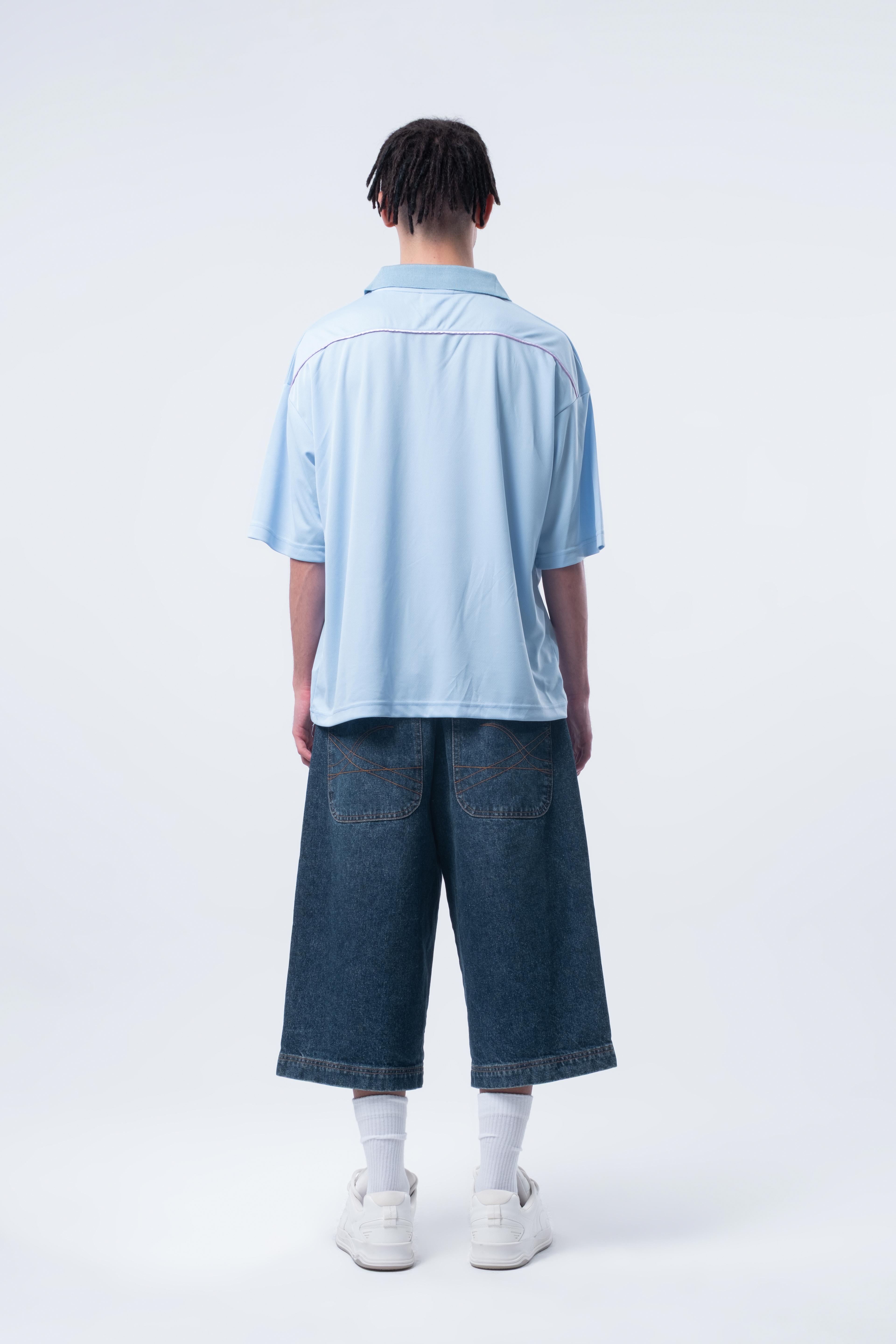 Oversize Jersey Bebek Mavi T-shirt
