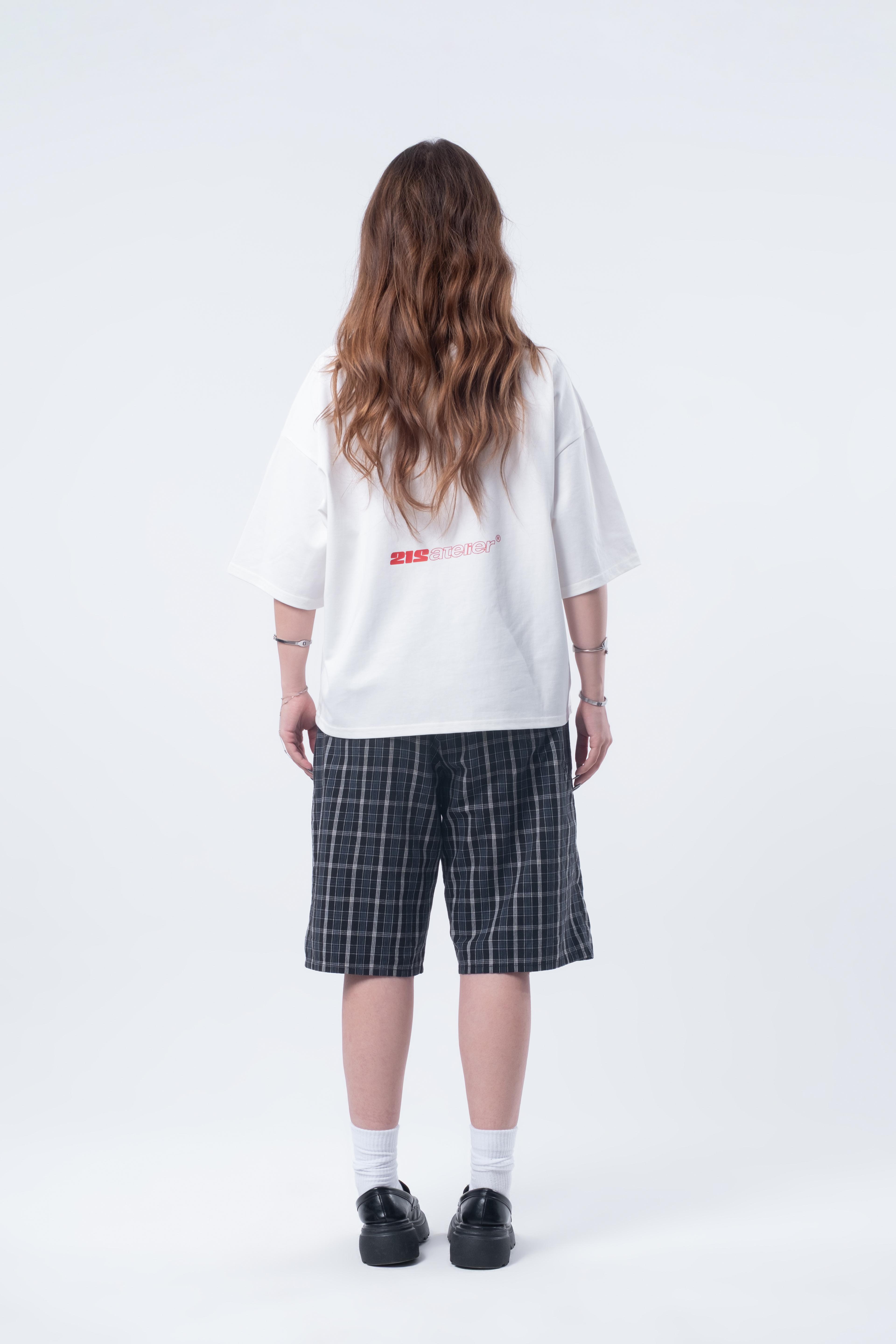 Kısa Kollu Boxy Fit T-shirt Kırık Beyaz