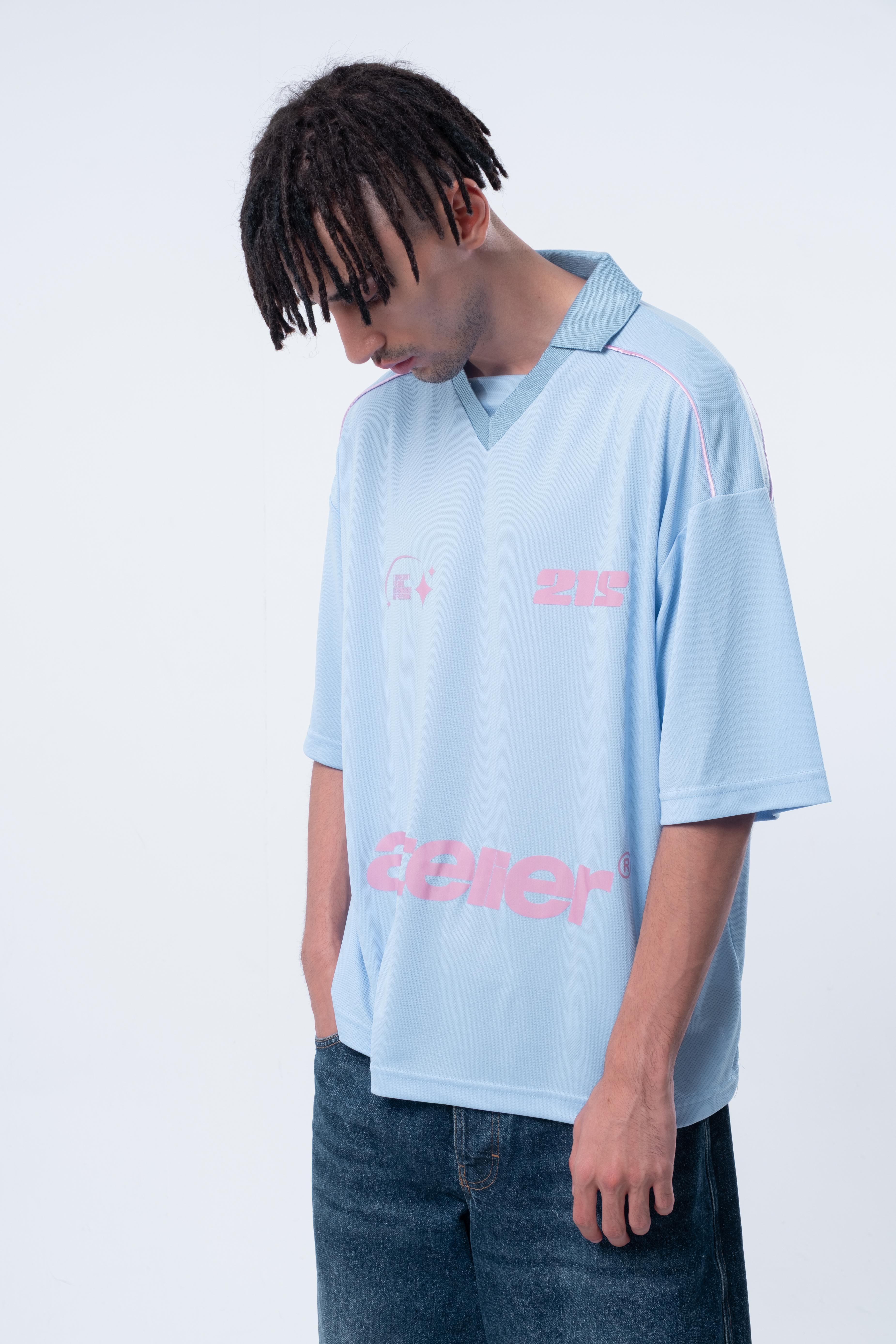 Oversize Jersey Bebek Mavi T-shirt