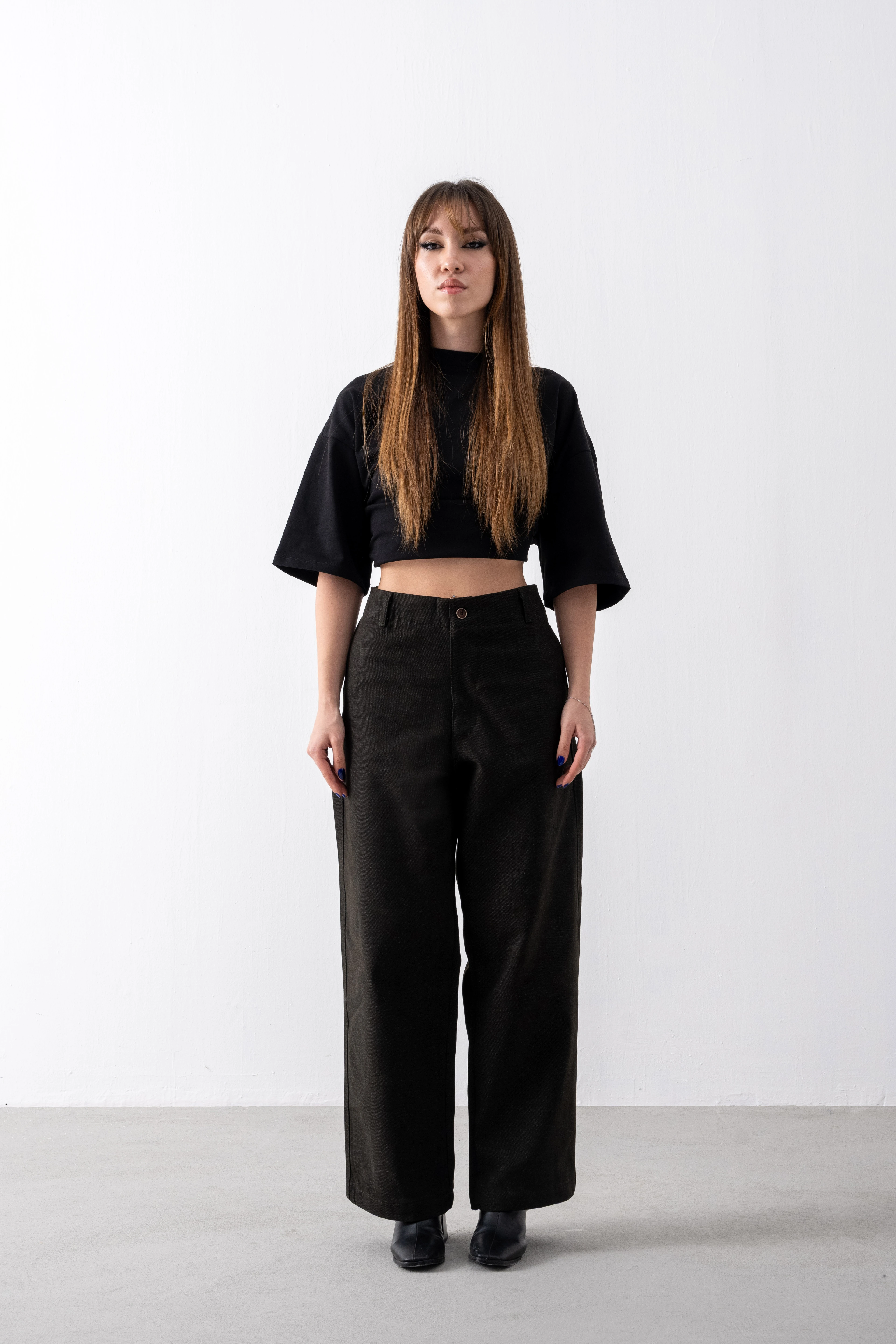 Kaen Tokyo Kahverengi Denim Pantolon