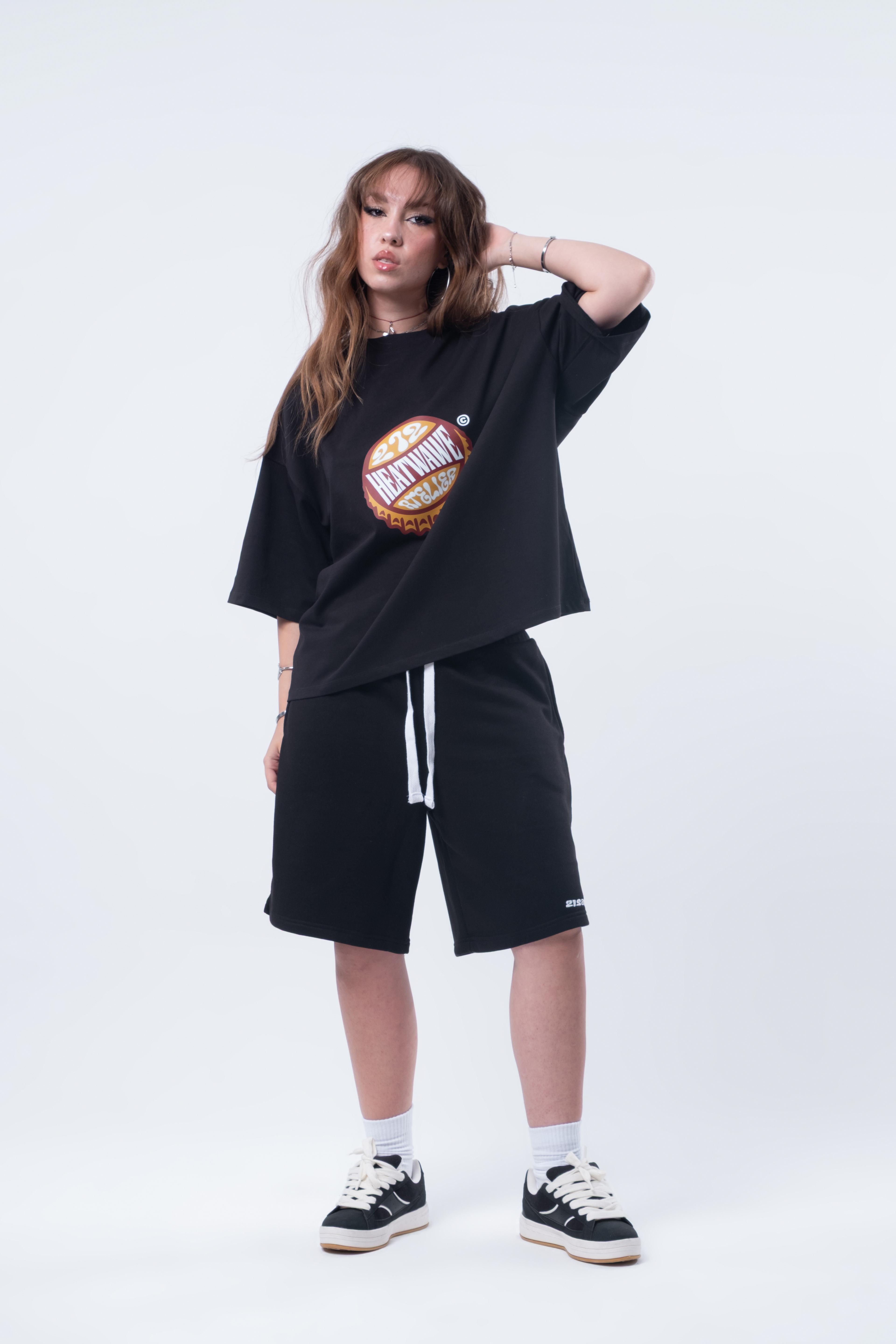 Kısa Kollu Baskılı Boxy Fit T-shirt