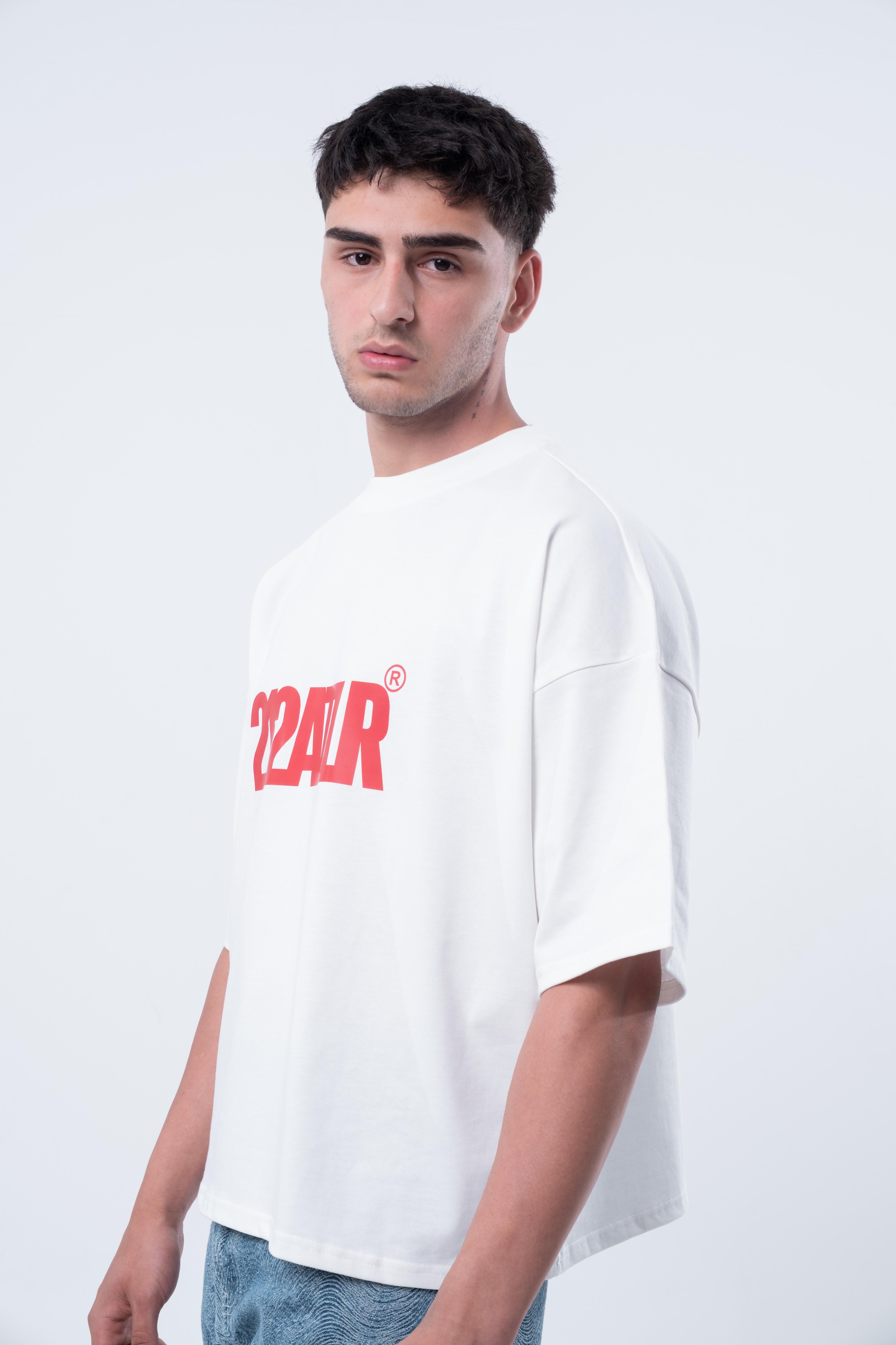 Kısa Kollu Boxy Fit T-shirt Kırık Beyaz