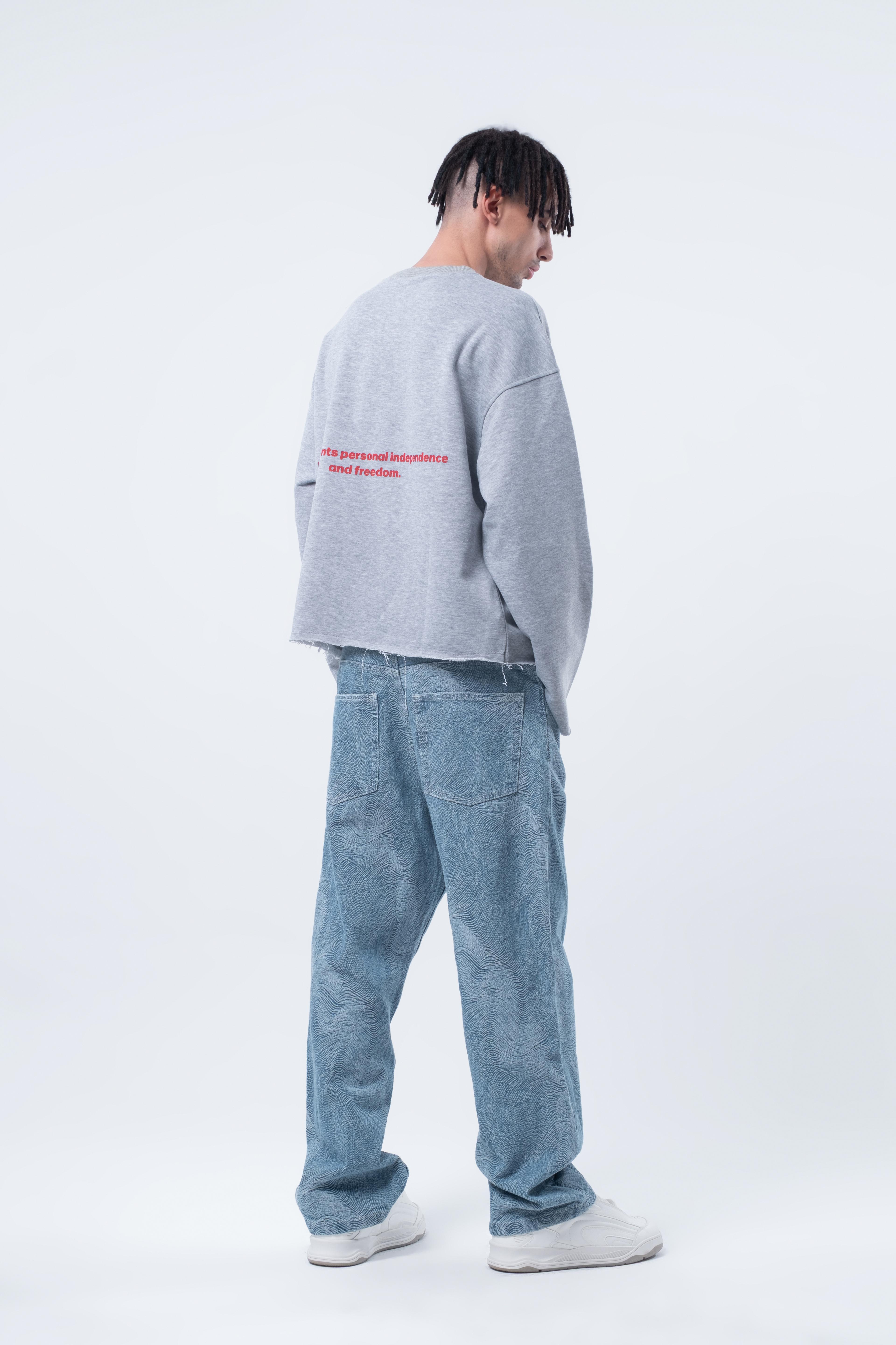 Uzun Kollu Boxy Fit Grimelanj Sweatshirt