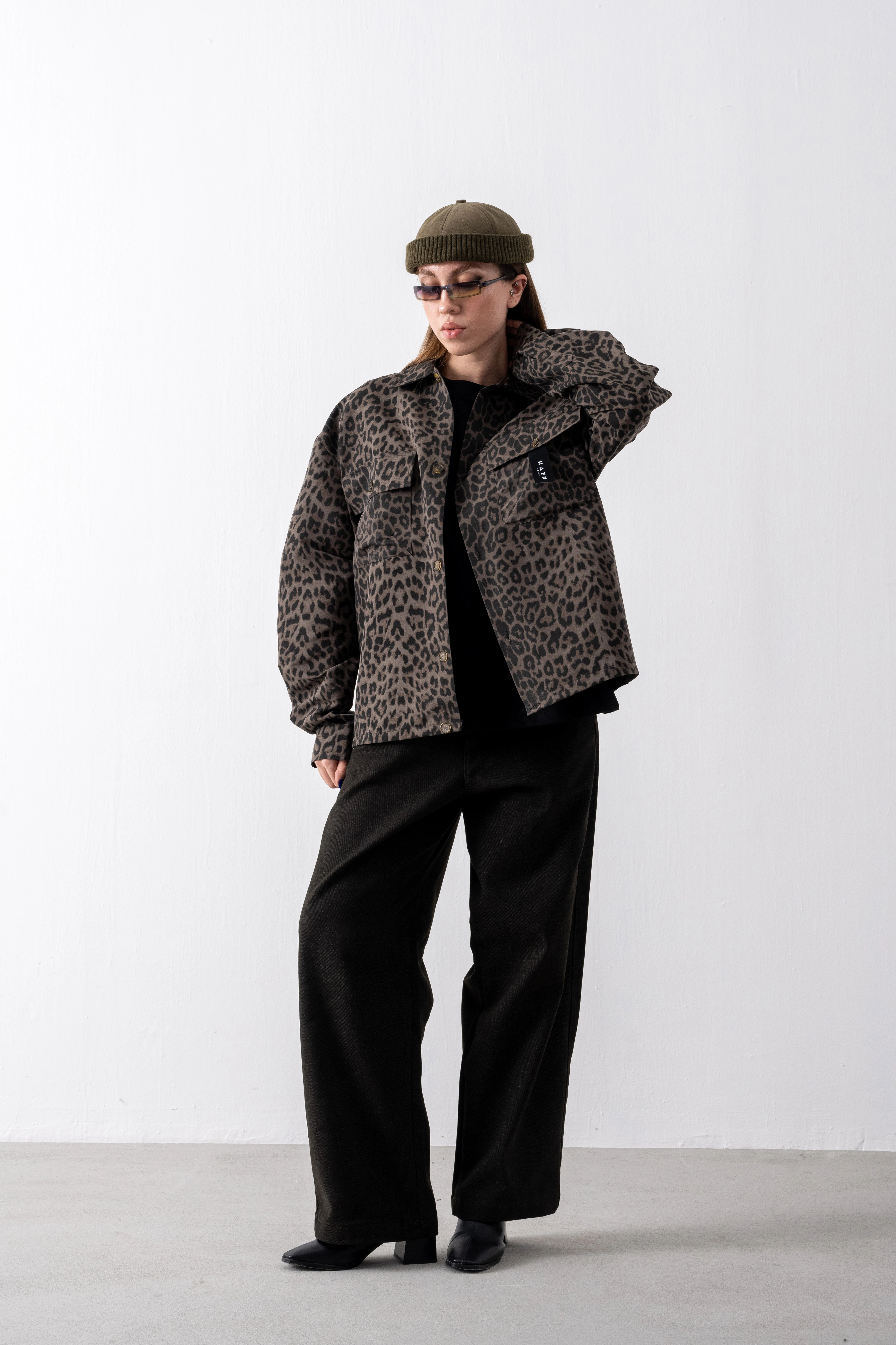 Kaen Tokyo Leopar Desen Gömlek Ceket