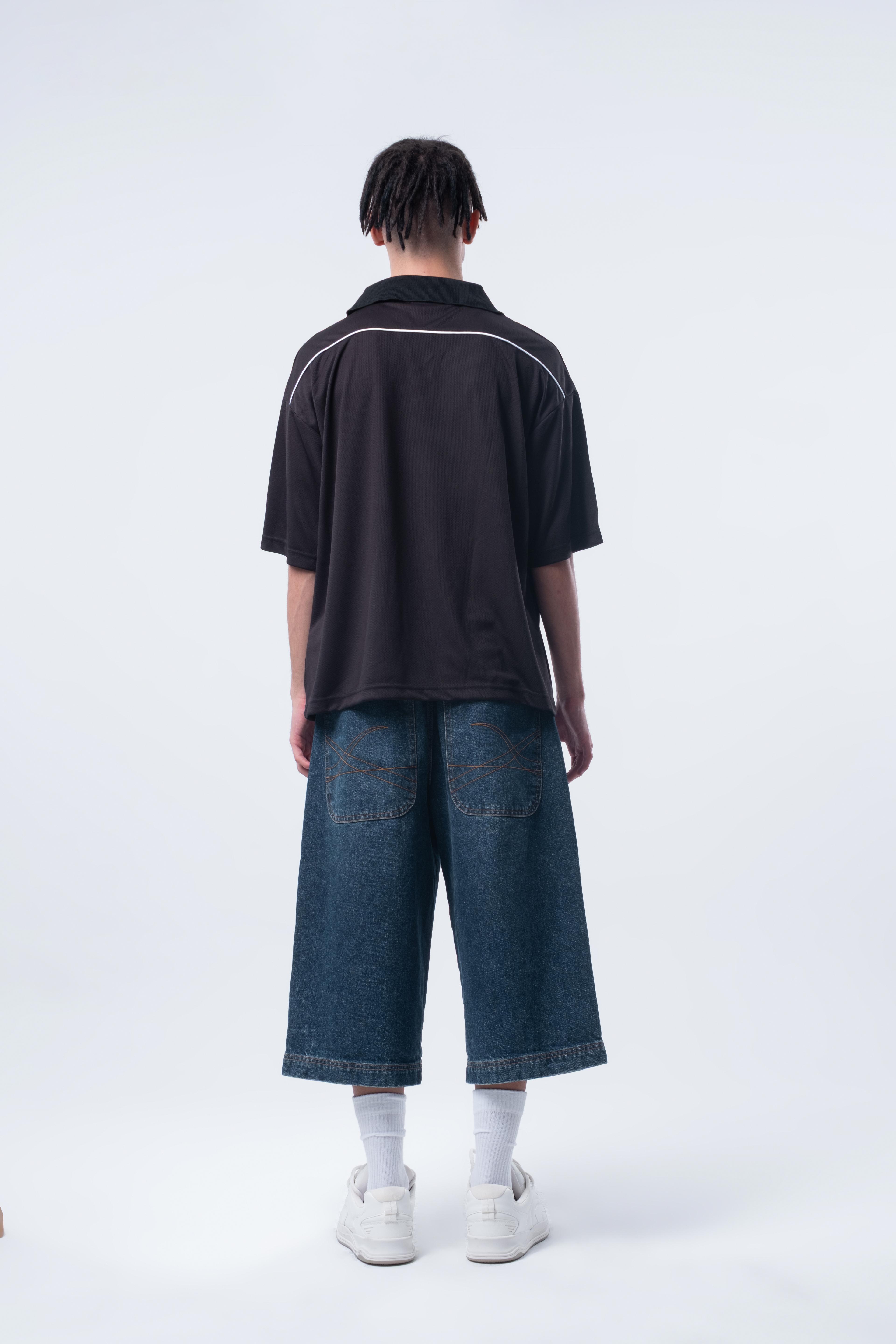 Oversize Jersey Siyah T-shirt