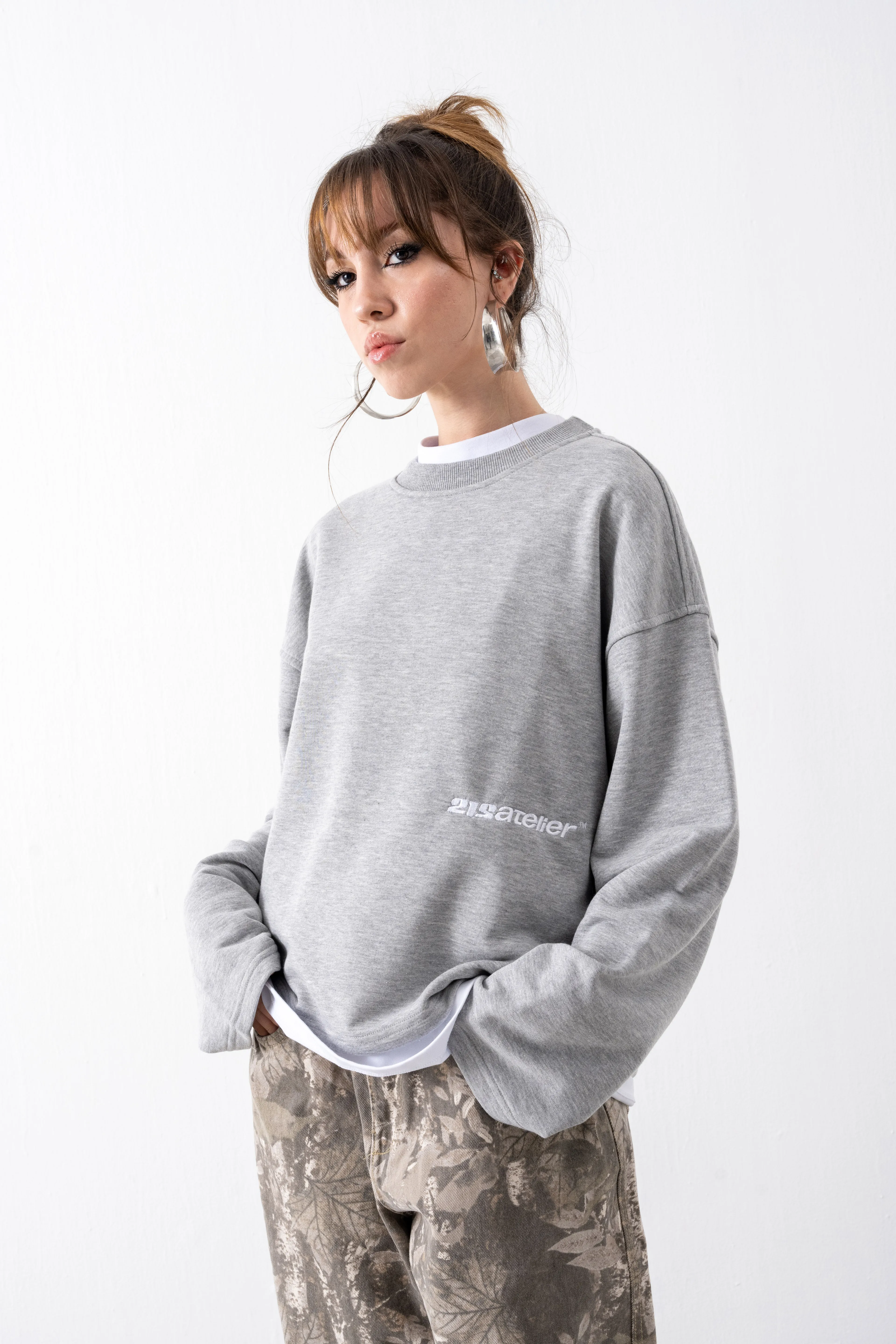 Grimelanj Cropped Boxy Fit Sweatshirt