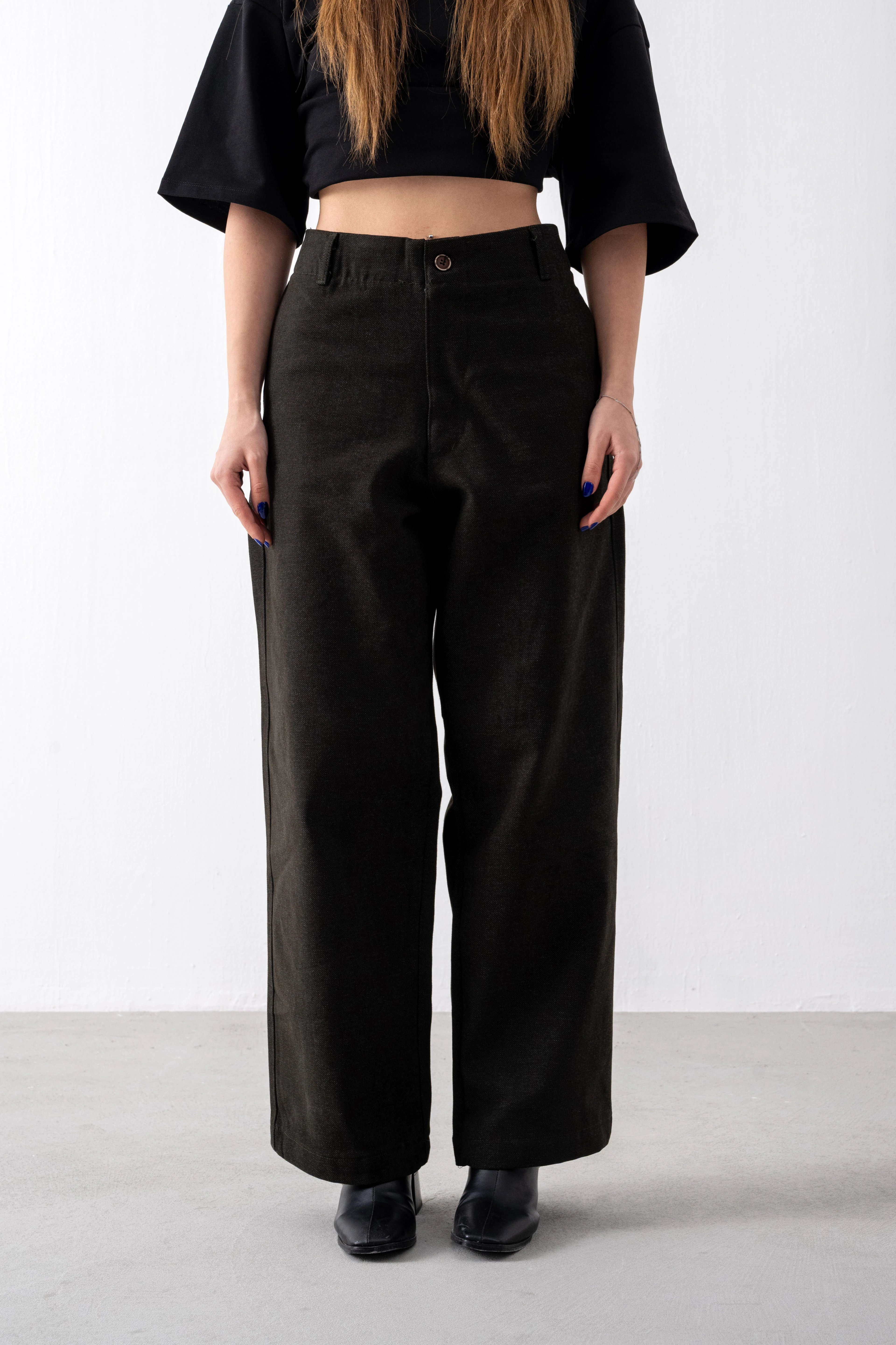 Kaen Tokyo Kahverengi Denim Pantolon