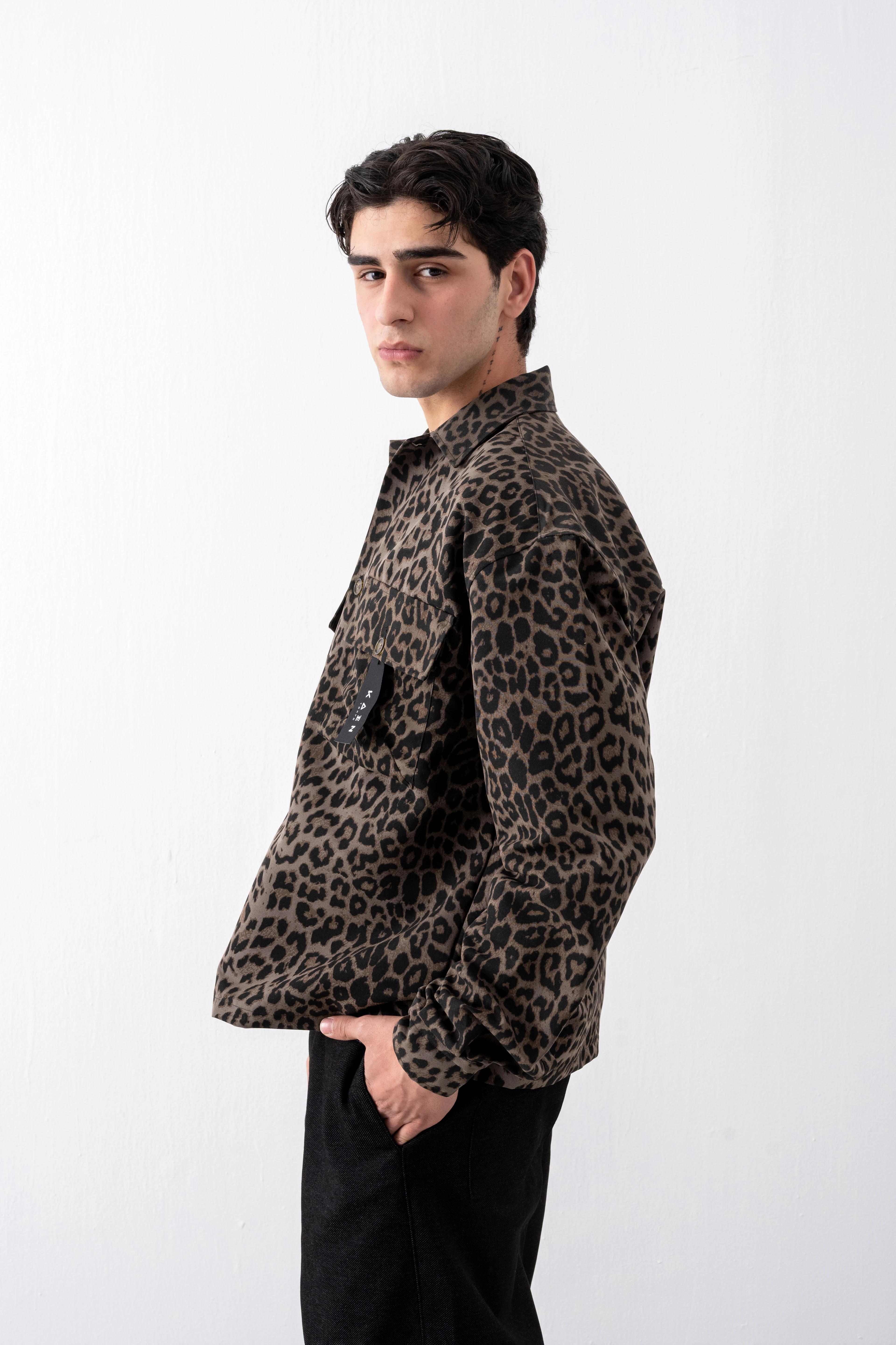 Kaen Tokyo Leopar Desen Gömlek Ceket