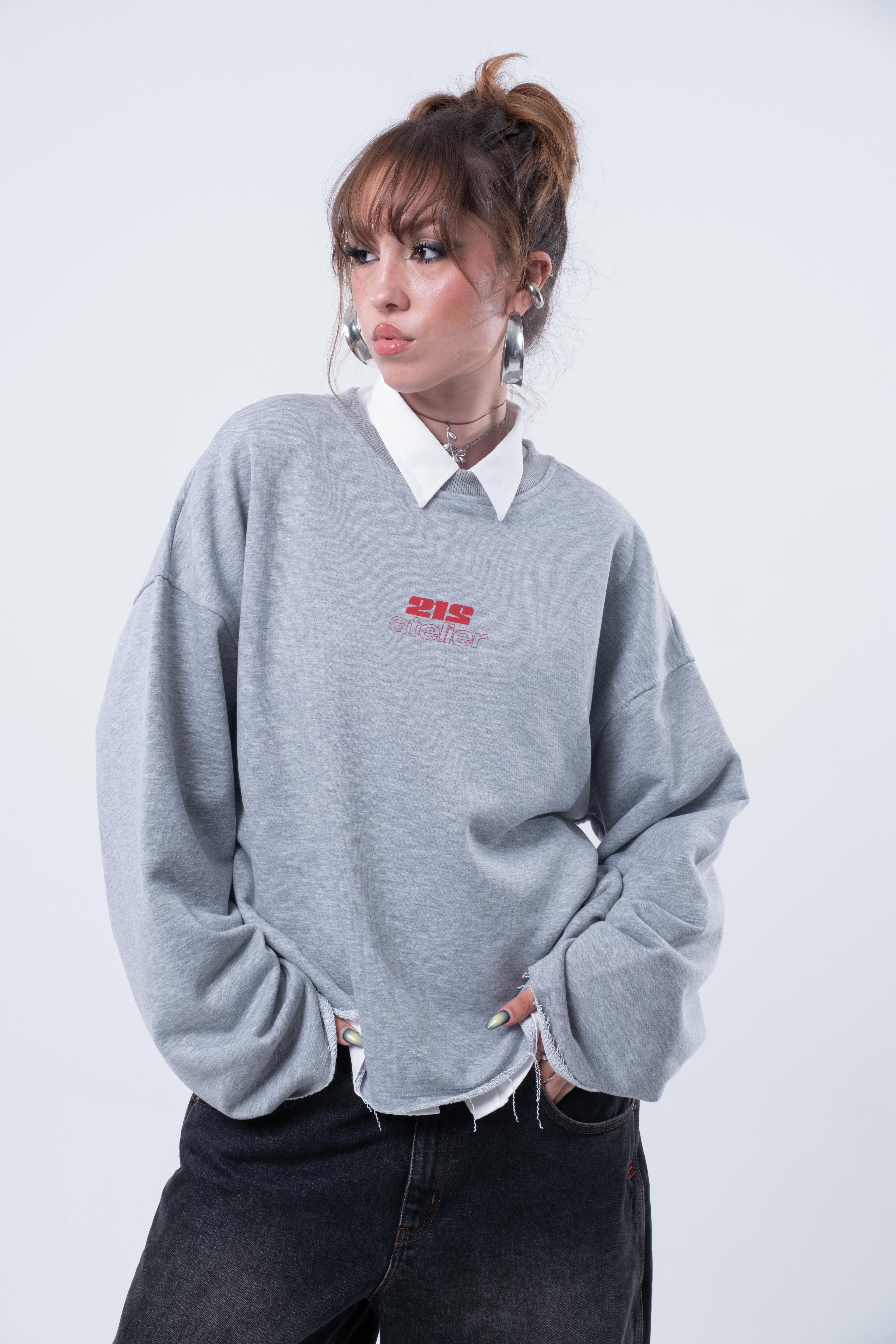 Uzun Kollu Boxy Fit Grimelanj Sweatshirt