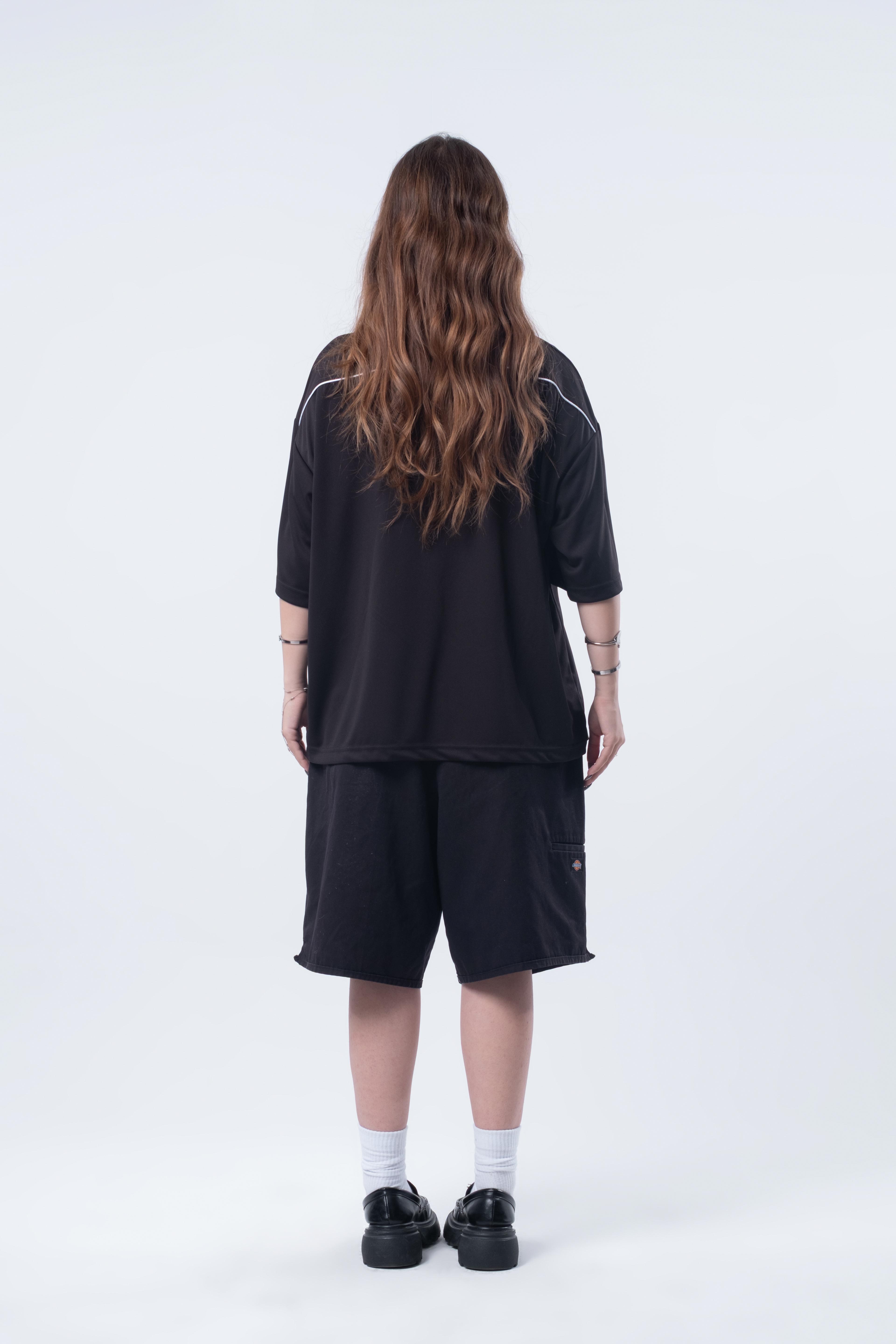 Oversize Jersey Siyah T-shirt