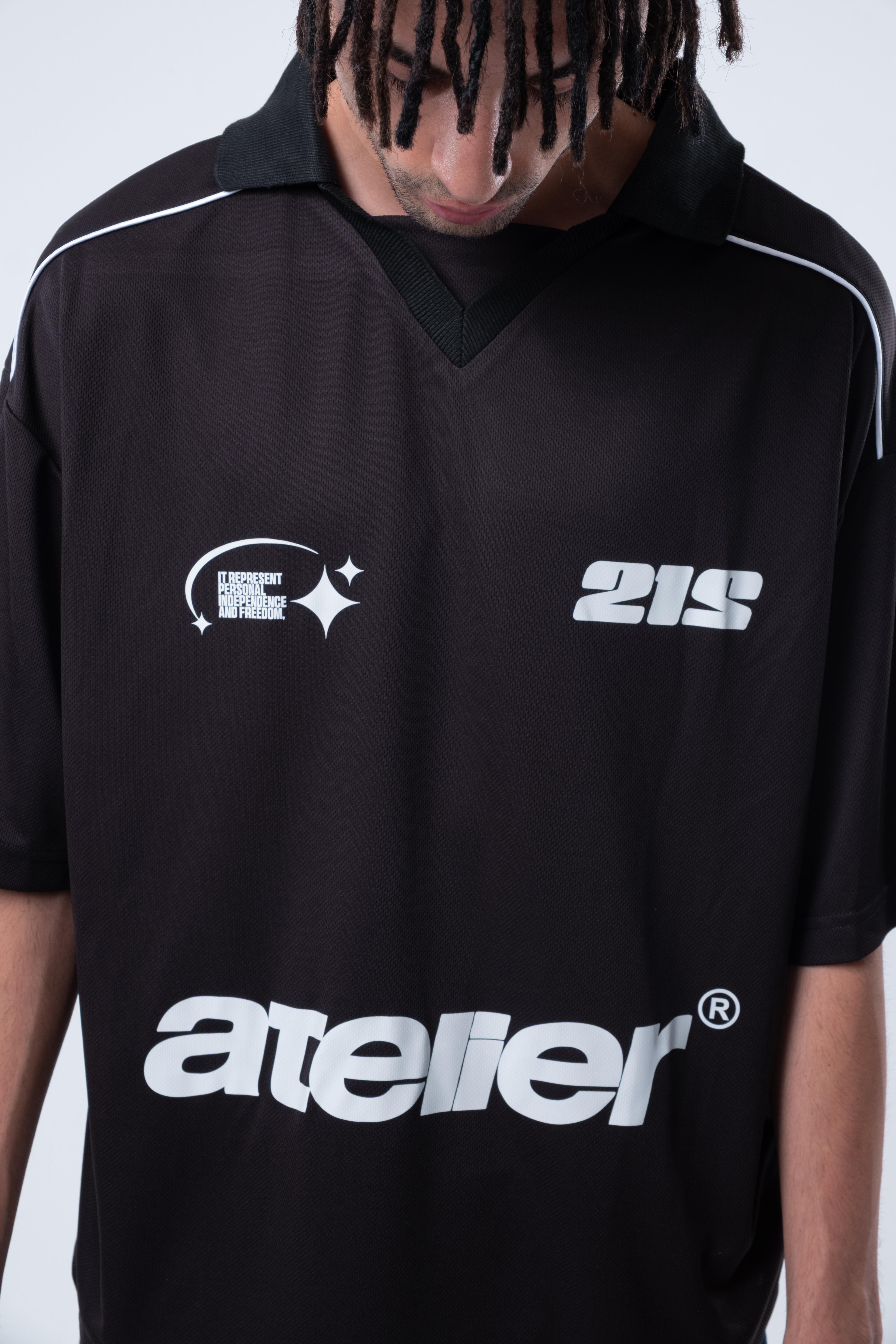 Oversize Jersey Siyah T-shirt