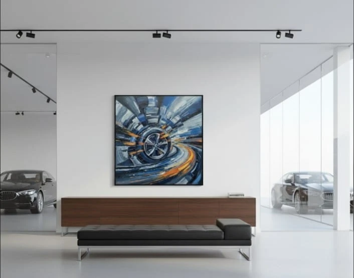 Yüksek Hız Estetiğinin Mühendislik Sanatı ile Buluşması Akrilik Tablo 1020