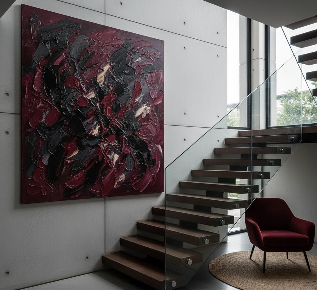 Whisper of Wine Dokulu Akrilik Boya Tablosu 1002