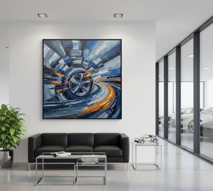 Yüksek Hız Estetiğinin Mühendislik Sanatı ile Buluşması Akrilik Tablo 1020