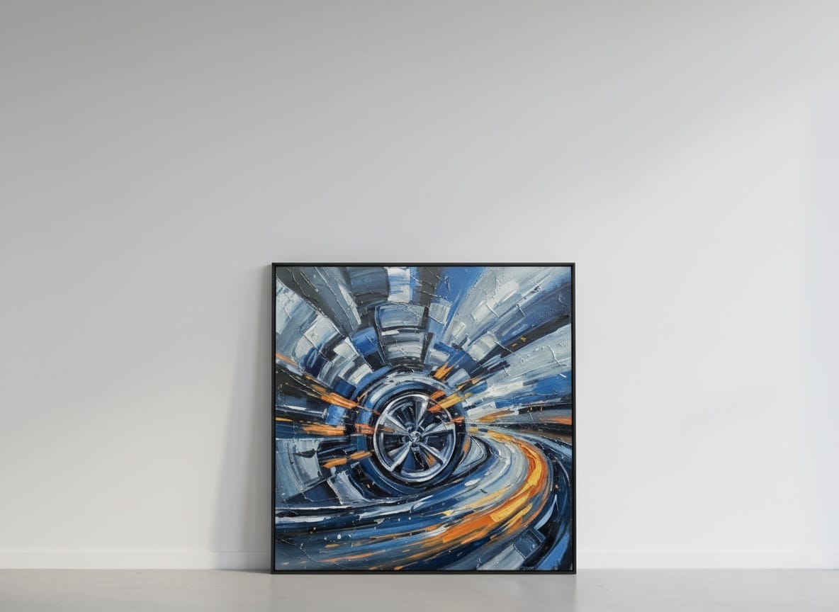 Yüksek Hız Estetiğinin Mühendislik Sanatı ile Buluşması Akrilik Tablo 1020